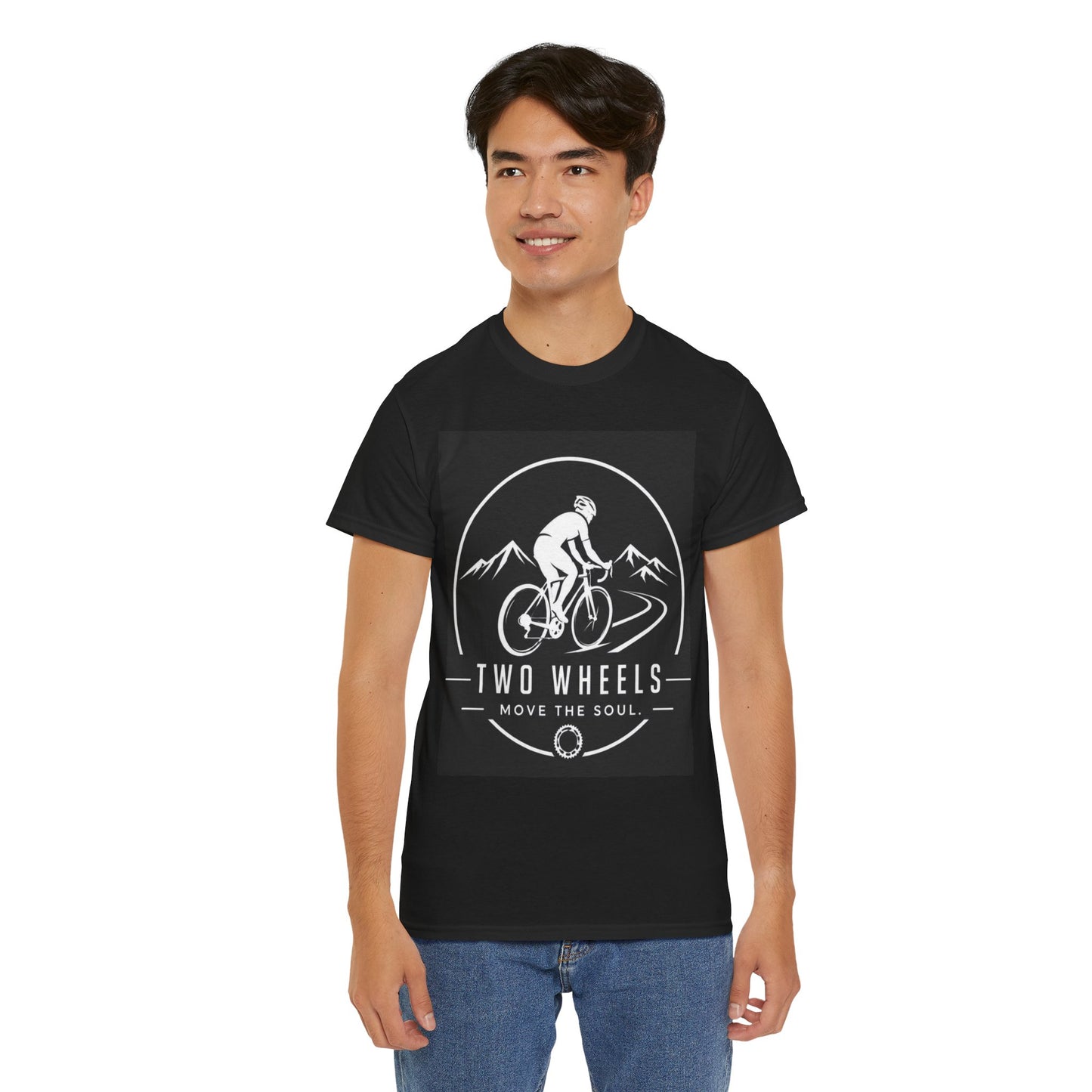 Two Wheels Move The Soul" — Cycling Motivation T-Shirt | Gift for Cyclists