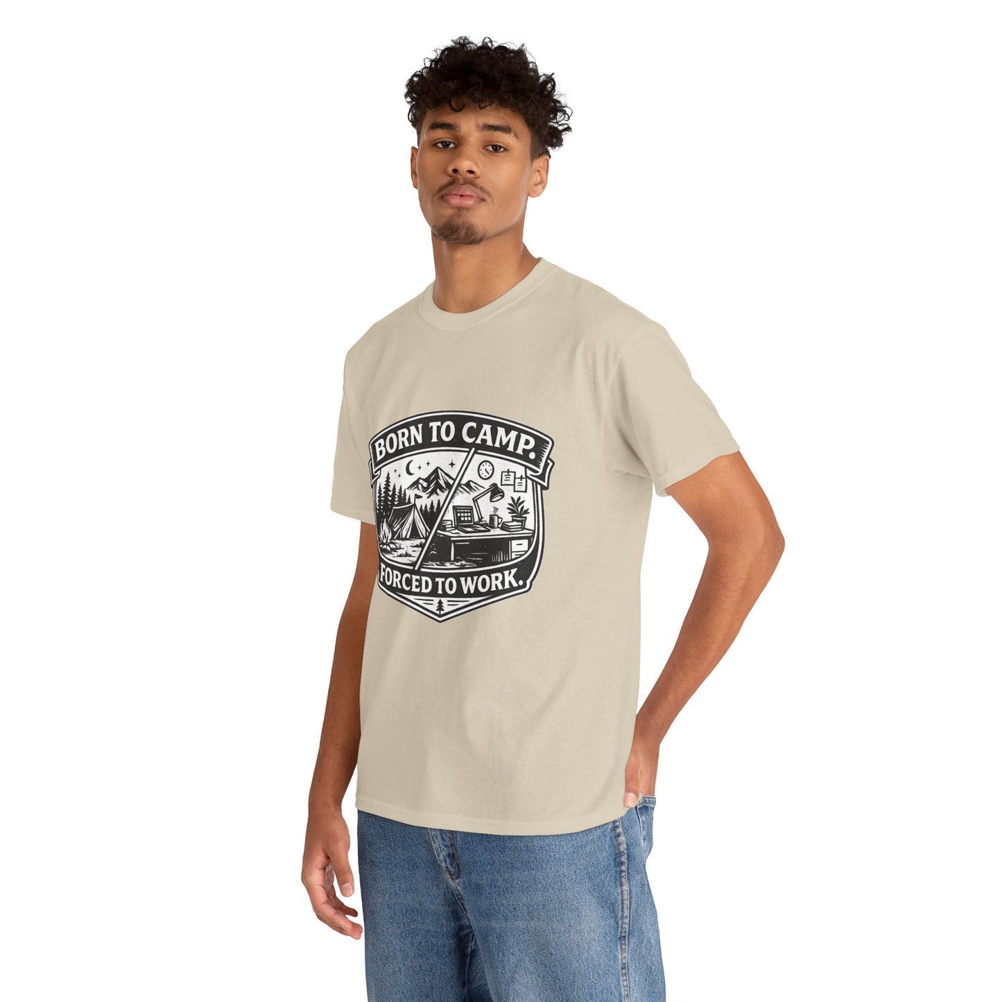 Born to Camp Badge T-Shirt — Camping Graphic Tee