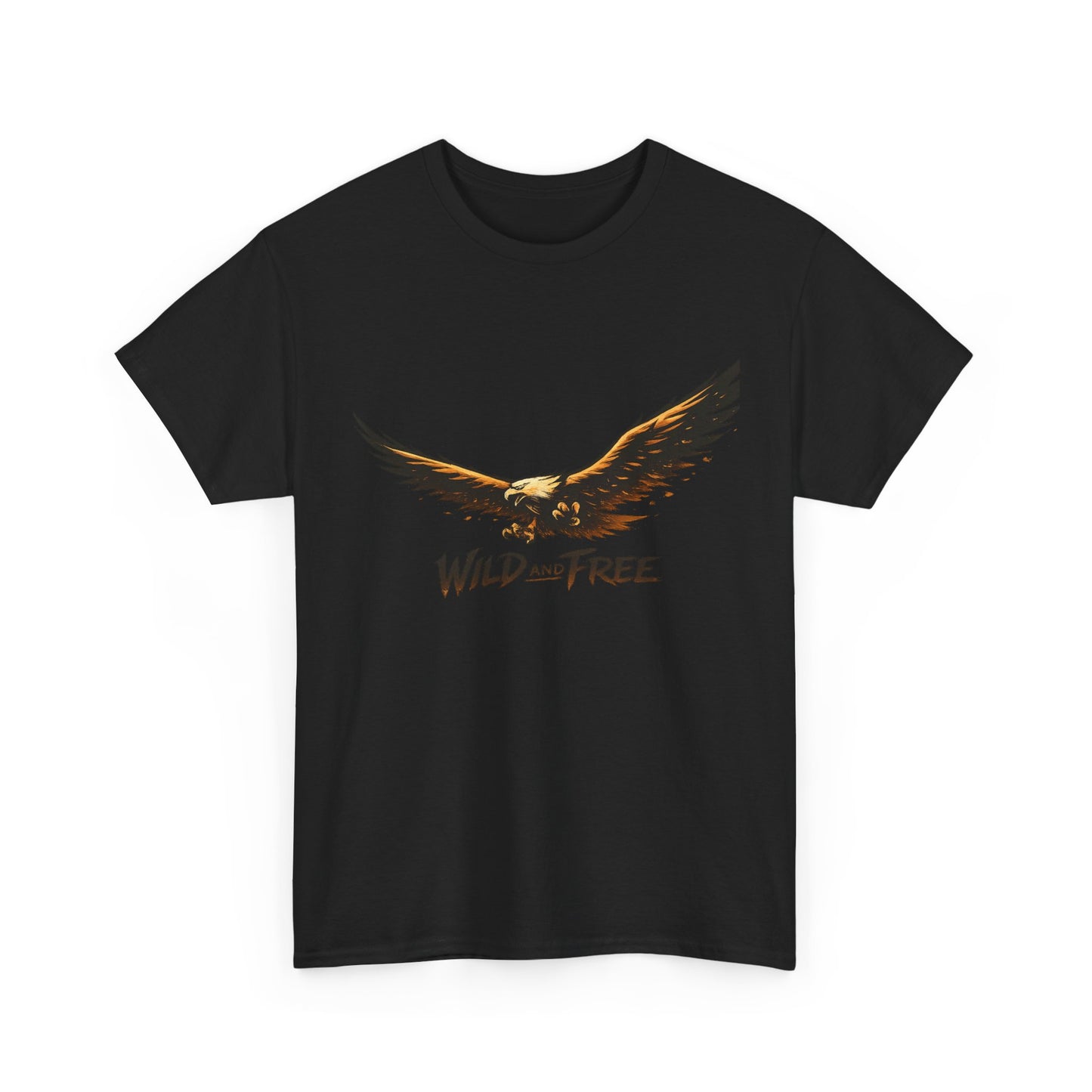 Wild and Free Eagle Shirt for Men Women – Vintage Eagle Graphic Tee Freedom Nature Outdoor T-Shirt