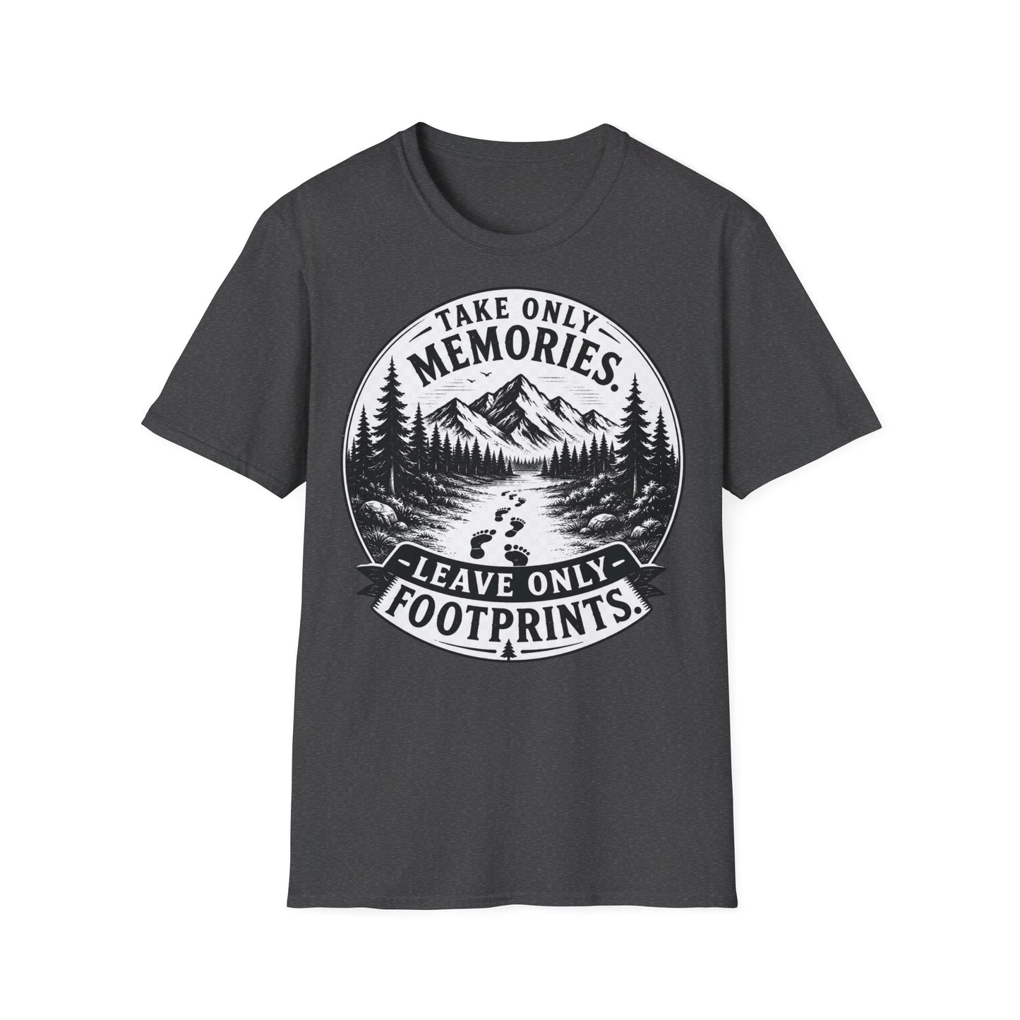 T-Shirt — Take Only Memories, Leave Only Footprints Mountain Hiking Tee