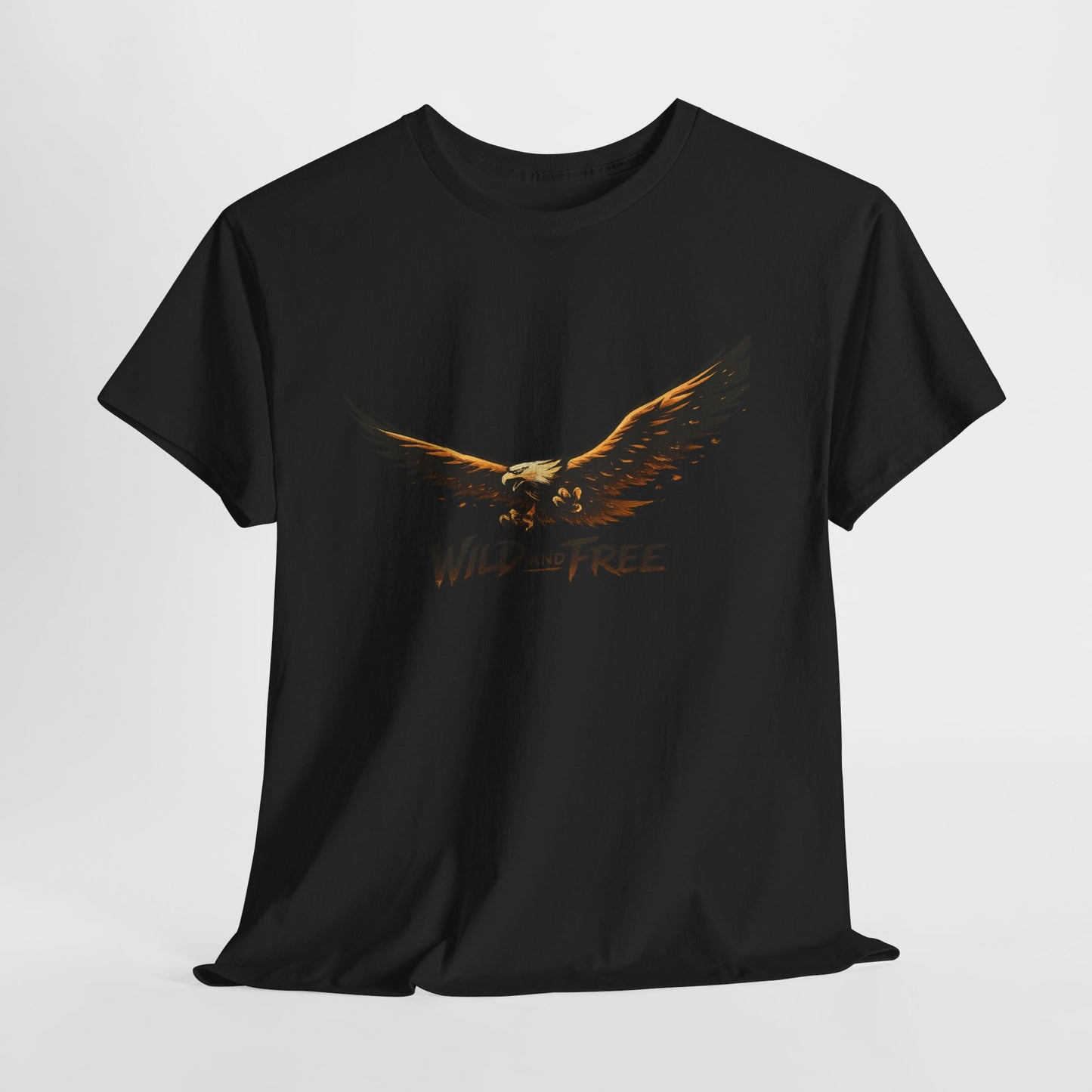 Wild and Free Eagle Shirt for Men Women – Vintage Eagle Graphic Tee Freedom Nature Outdoor T-Shirt