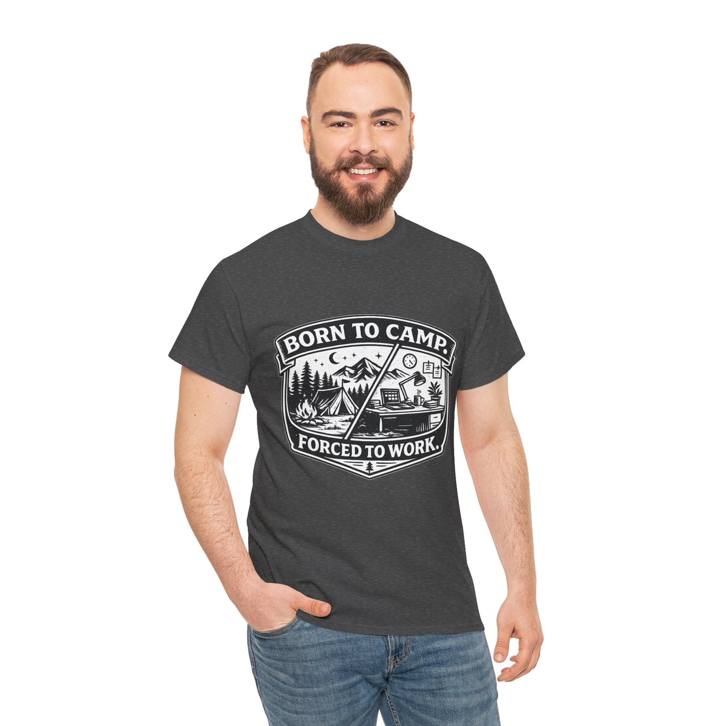 Born to Camp Badge T-Shirt — Camping Graphic Tee