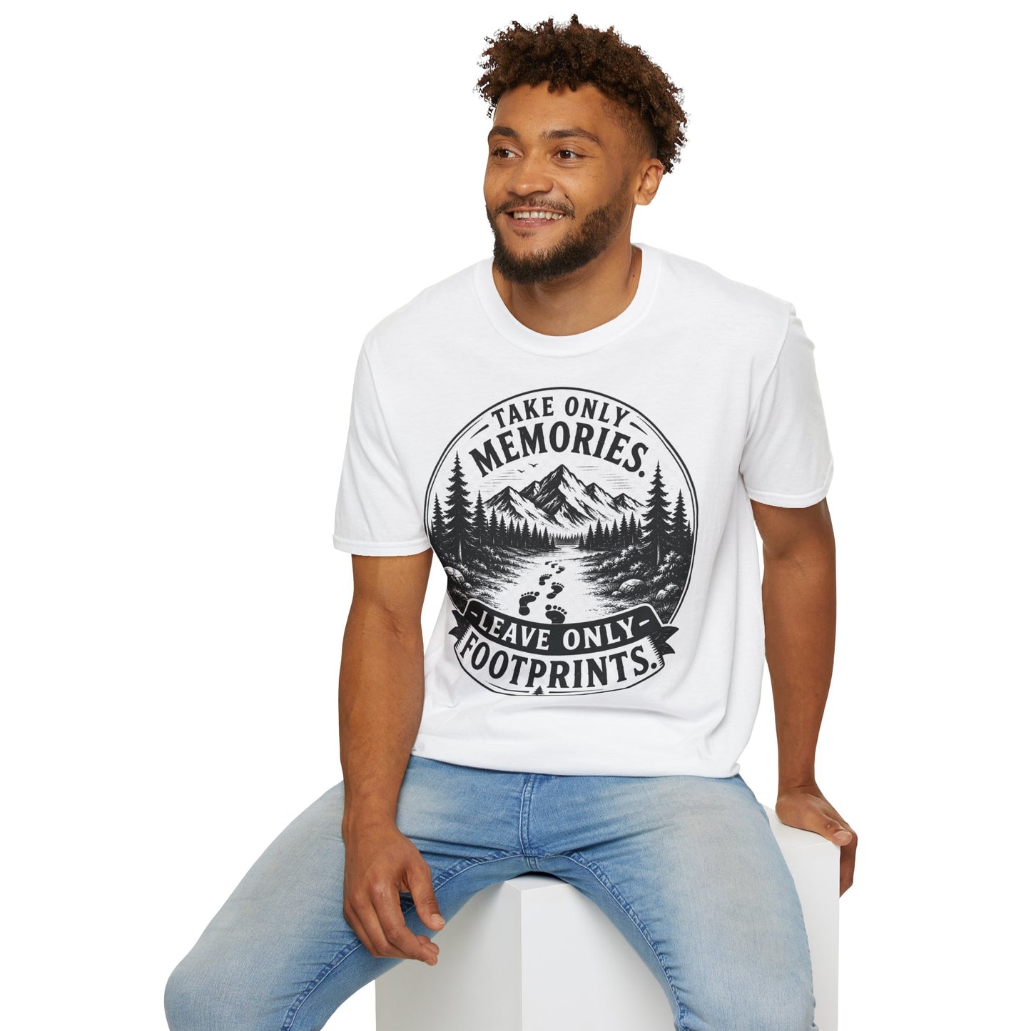 T-Shirt — Take Only Memories, Leave Only Footprints Mountain Hiking Tee