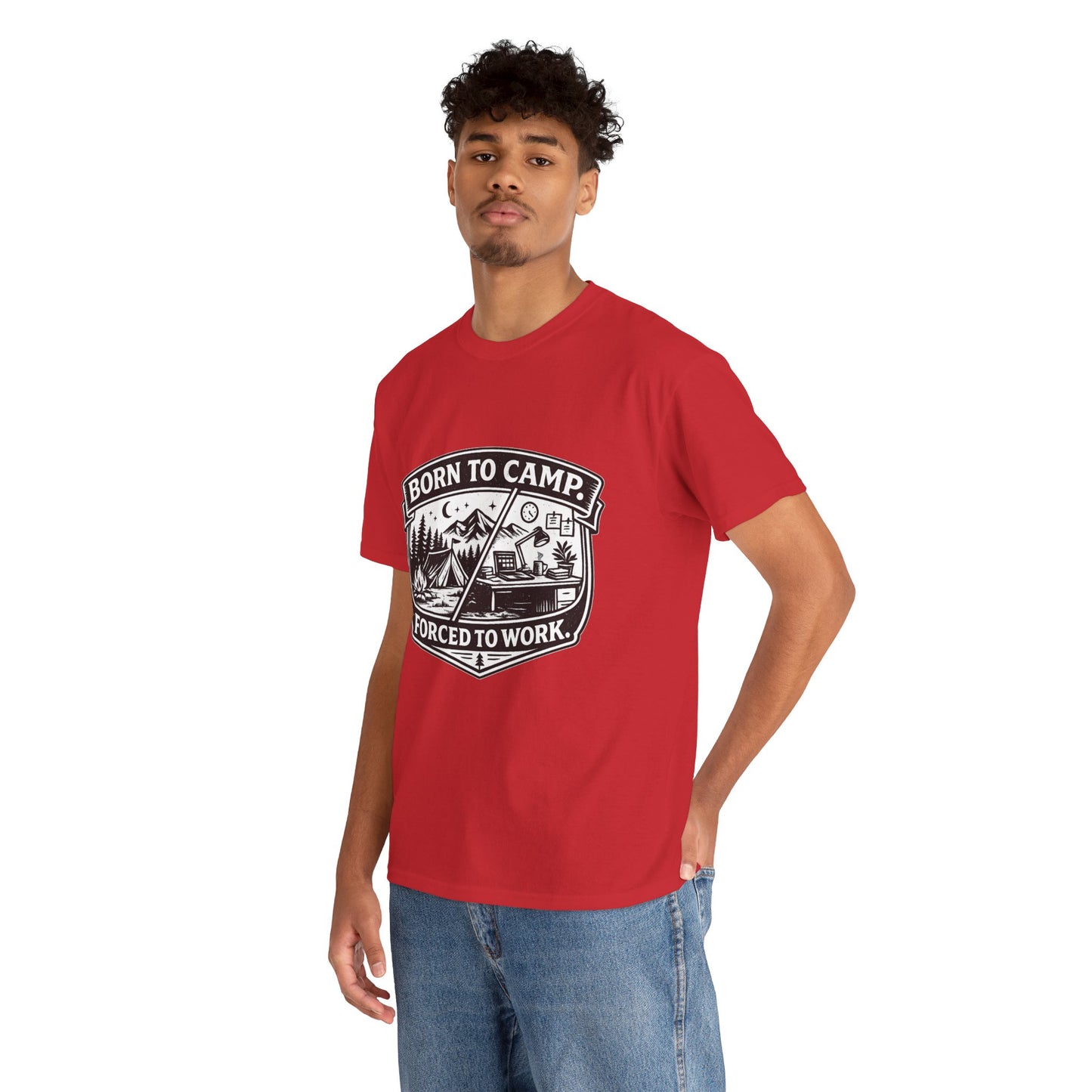 Born to Camp Badge T-Shirt — Camping Graphic Tee