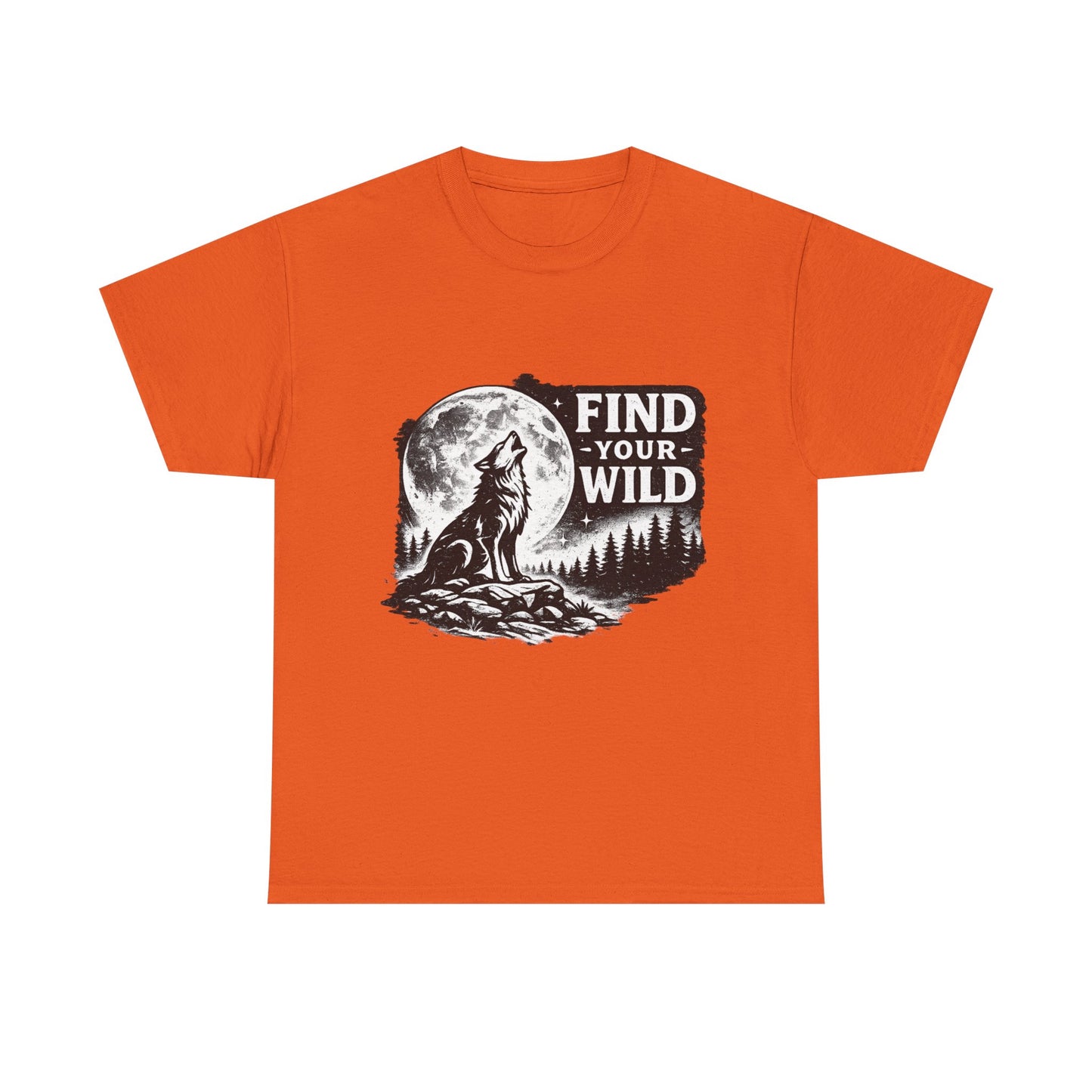 Find Your Wild Wolf T‑Shirt — Moonlit Nature Graphic Tee for Outdoor Lovers