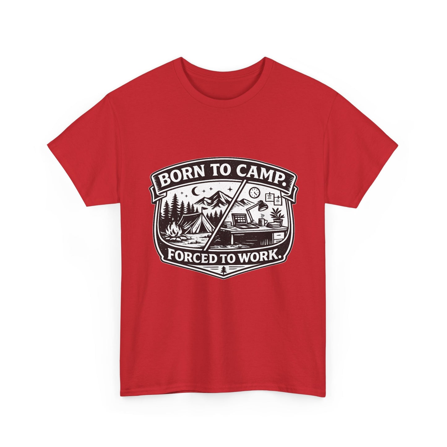 Born to Camp Badge T-Shirt — Camping Graphic Tee