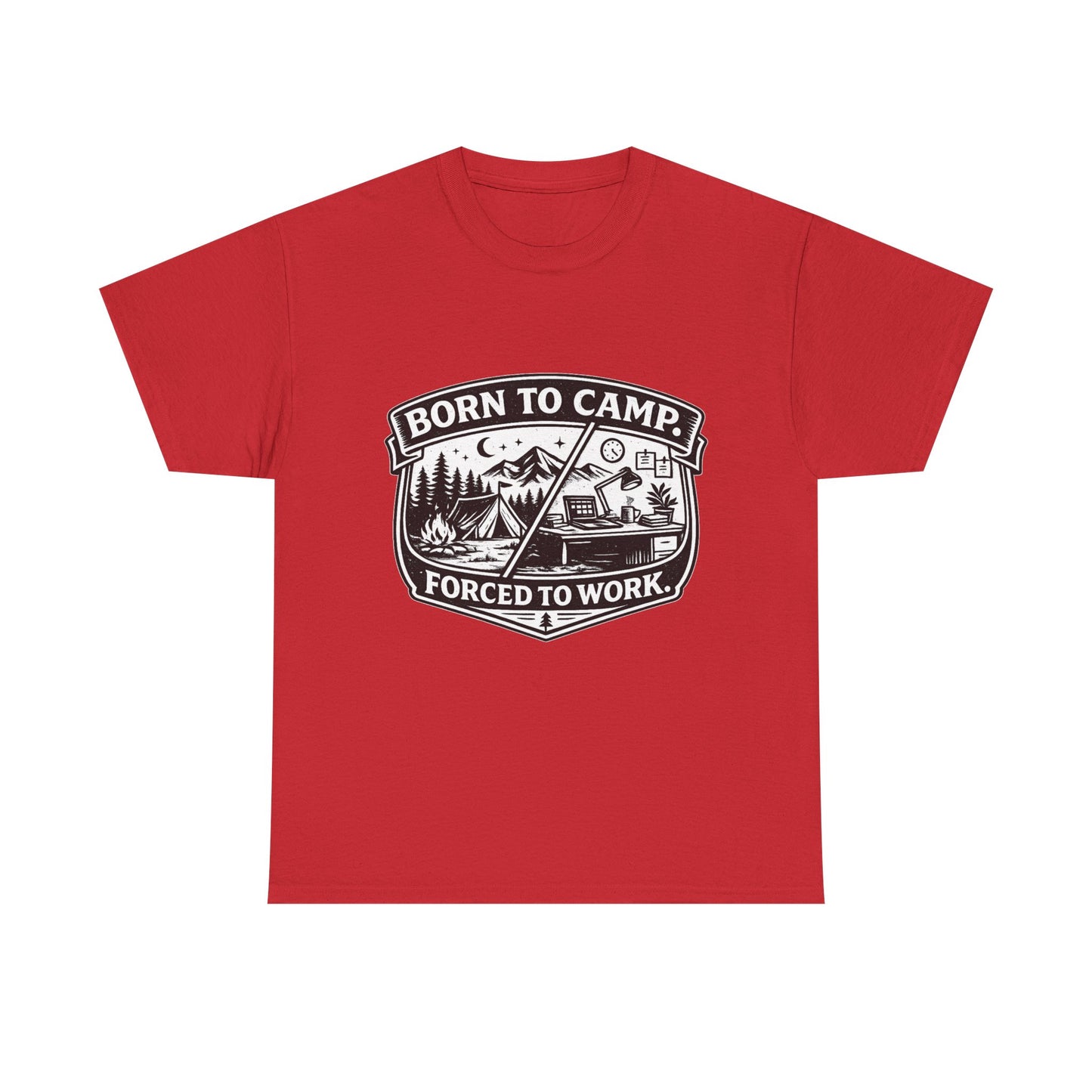 Born to Camp Badge T-Shirt — Camping Graphic Tee