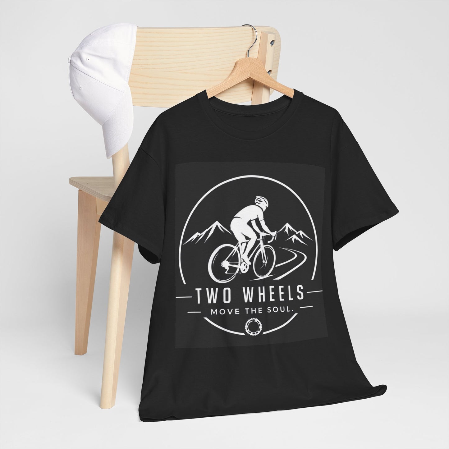 Two Wheels Move The Soul" — Cycling Motivation T-Shirt | Gift for Cyclists
