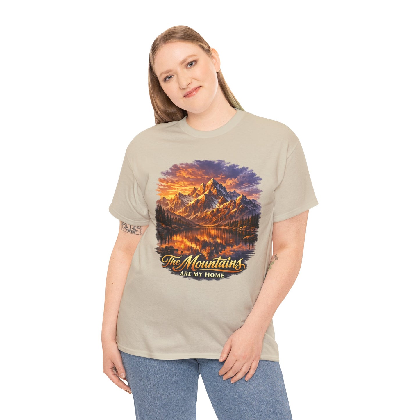 Mountain Landscape T-Shirt — "The Mountains Are My Home" Adventure Tee
