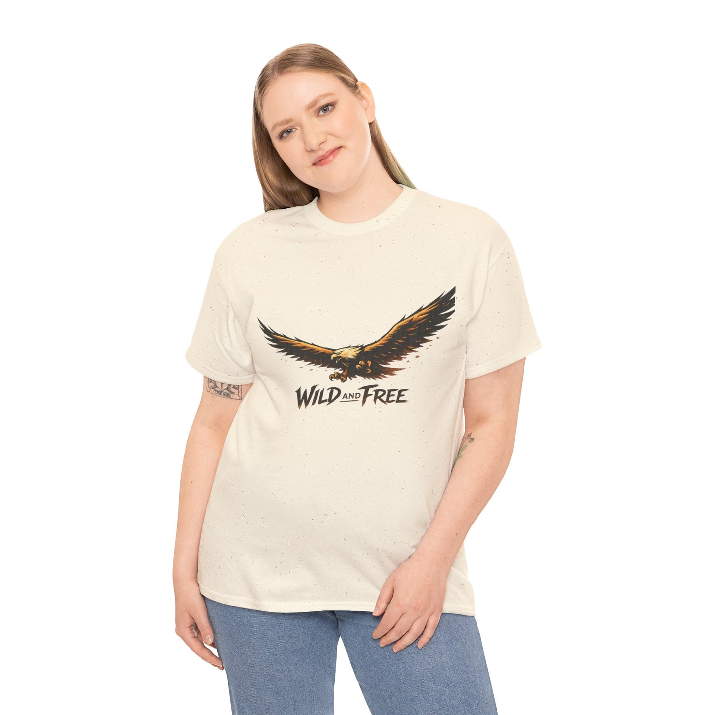 Wild and Free Eagle Shirt for Men Women – Vintage Eagle Graphic Tee Freedom Nature Outdoor T-Shirt