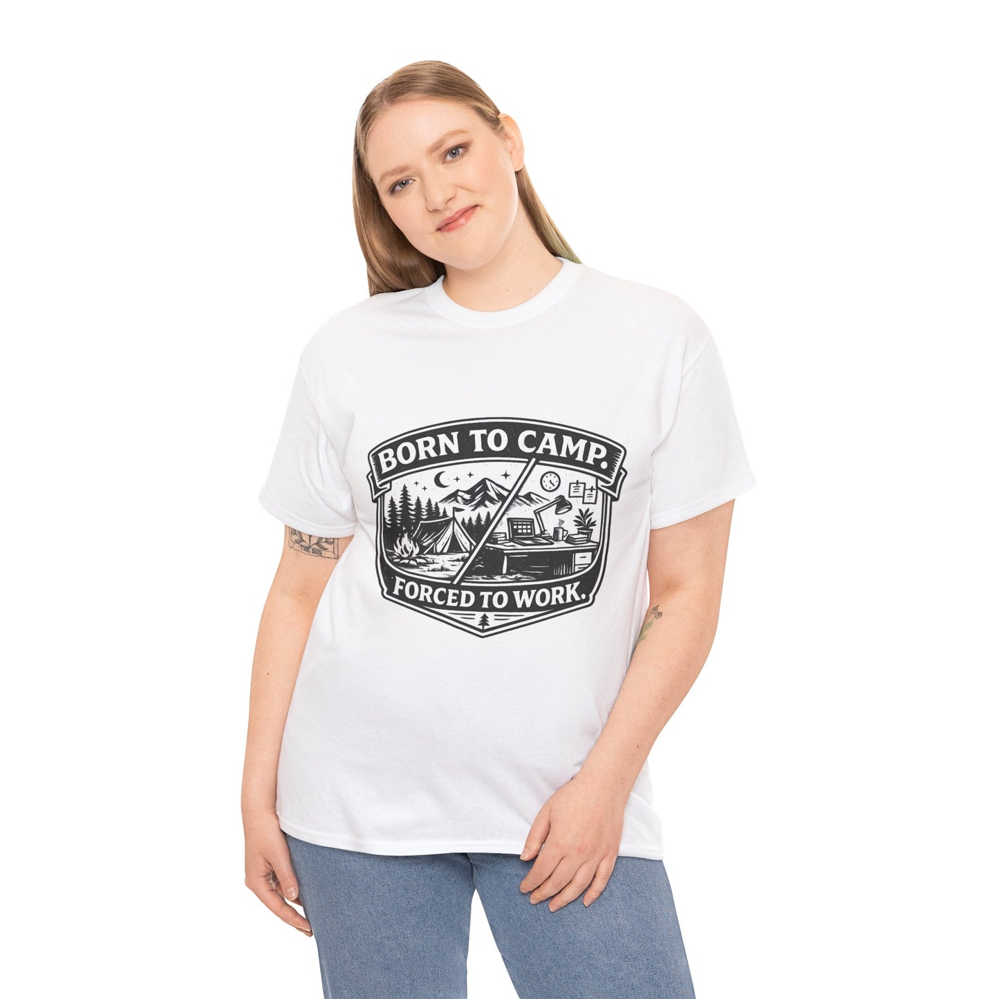 Born to Camp Badge T-Shirt — Camping Graphic Tee