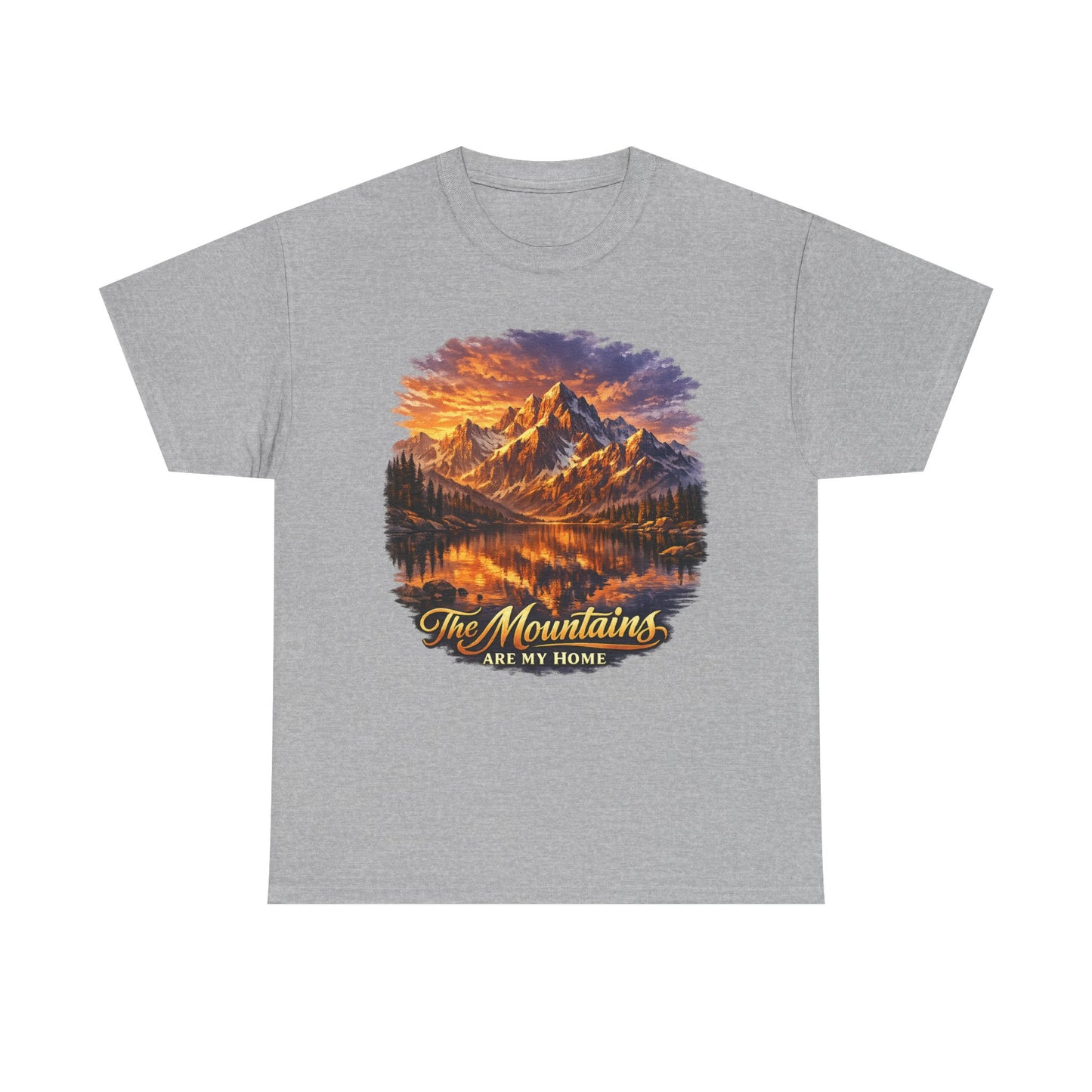 Mountain Landscape T-Shirt — "The Mountains Are My Home" Adventure Tee