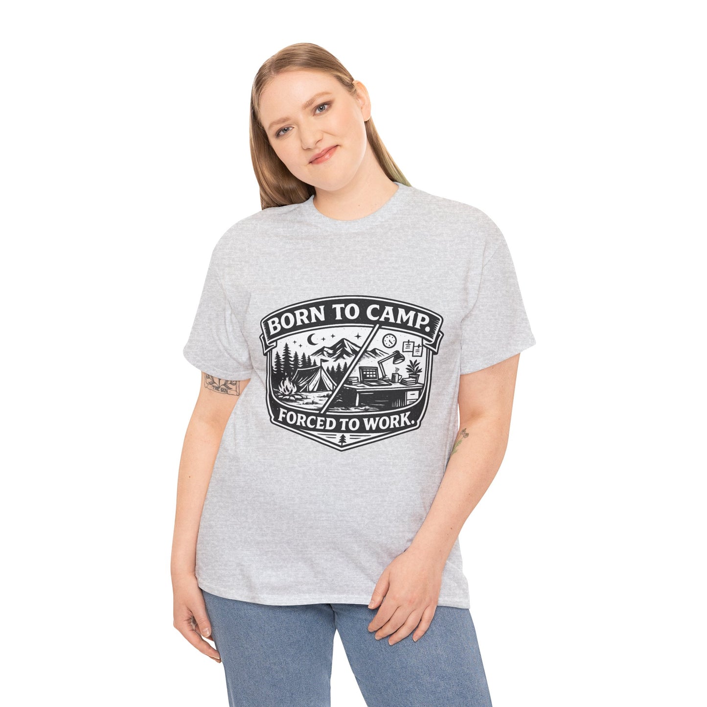 Born to Camp Badge T-Shirt — Camping Graphic Tee
