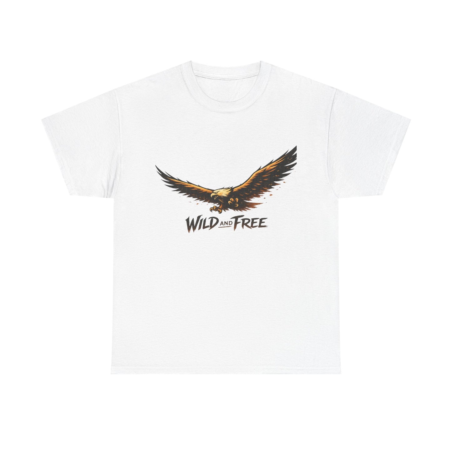 Wild and Free Eagle Shirt for Men Women – Vintage Eagle Graphic Tee Freedom Nature Outdoor T-Shirt