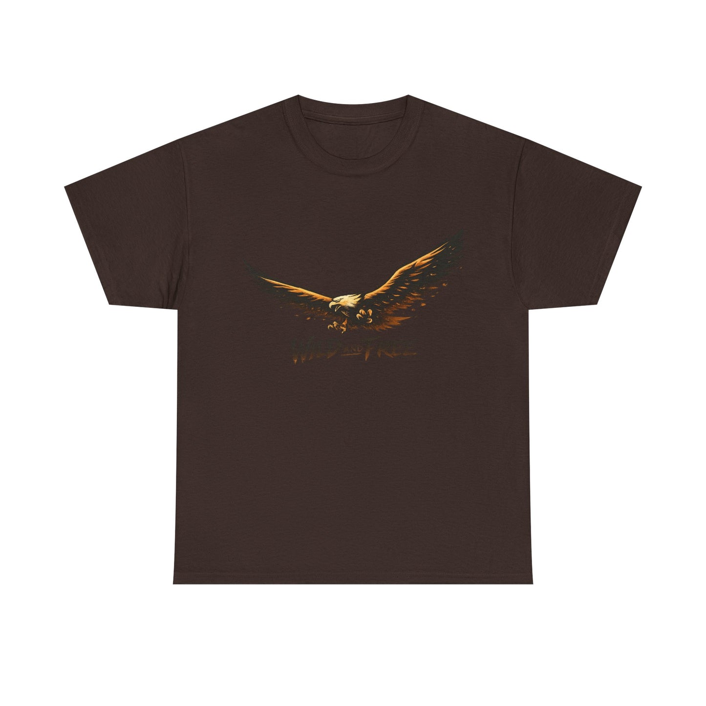 Wild and Free Eagle Shirt for Men Women – Vintage Eagle Graphic Tee Freedom Nature Outdoor T-Shirt