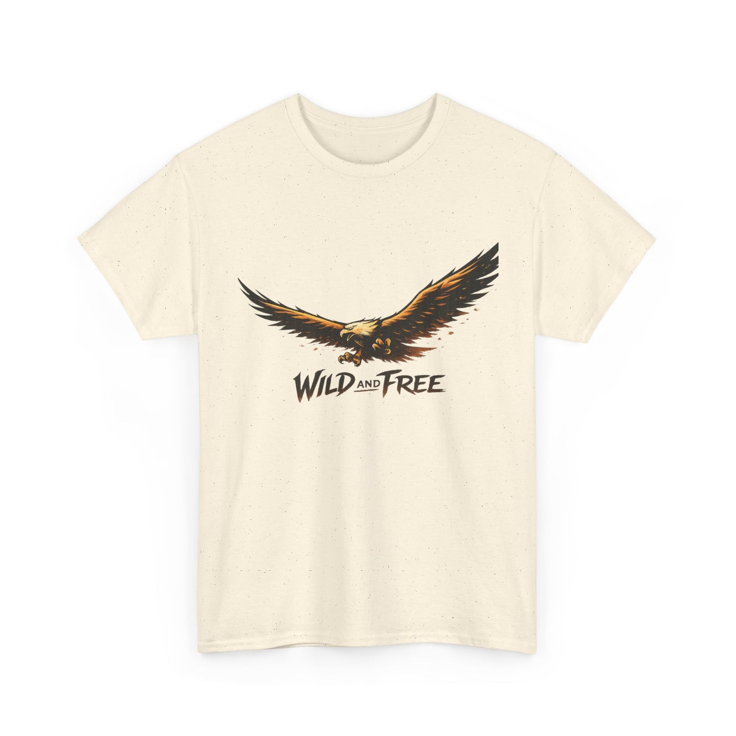 Wild and Free Eagle Shirt for Men Women – Vintage Eagle Graphic Tee Freedom Nature Outdoor T-Shirt