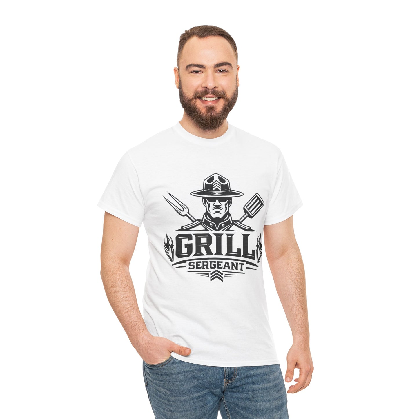 Grill Sergeant— Funny BBQ T-Shirt | Gift for Grill Masters & Dad