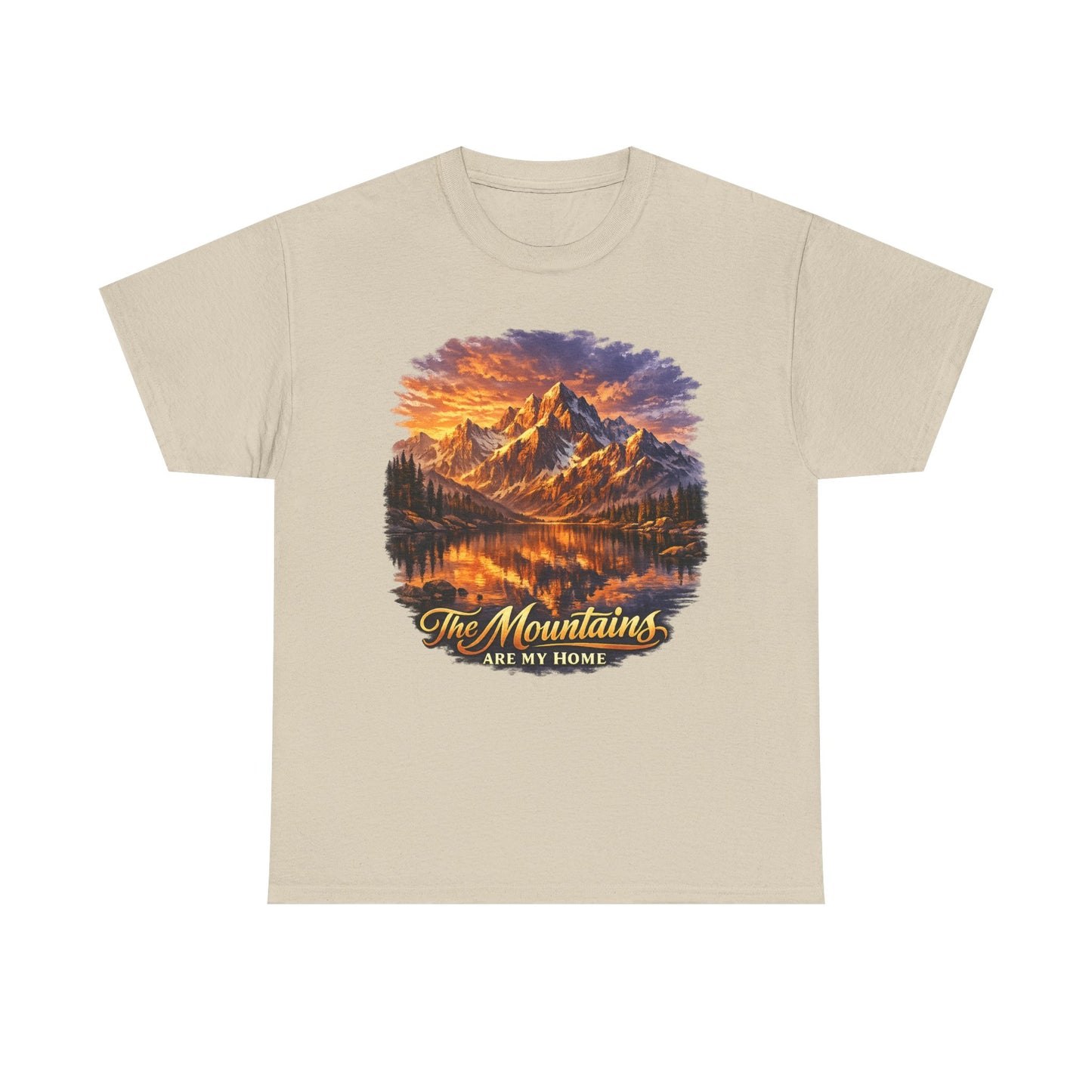 Mountain Landscape T-Shirt — "The Mountains Are My Home" Adventure Tee