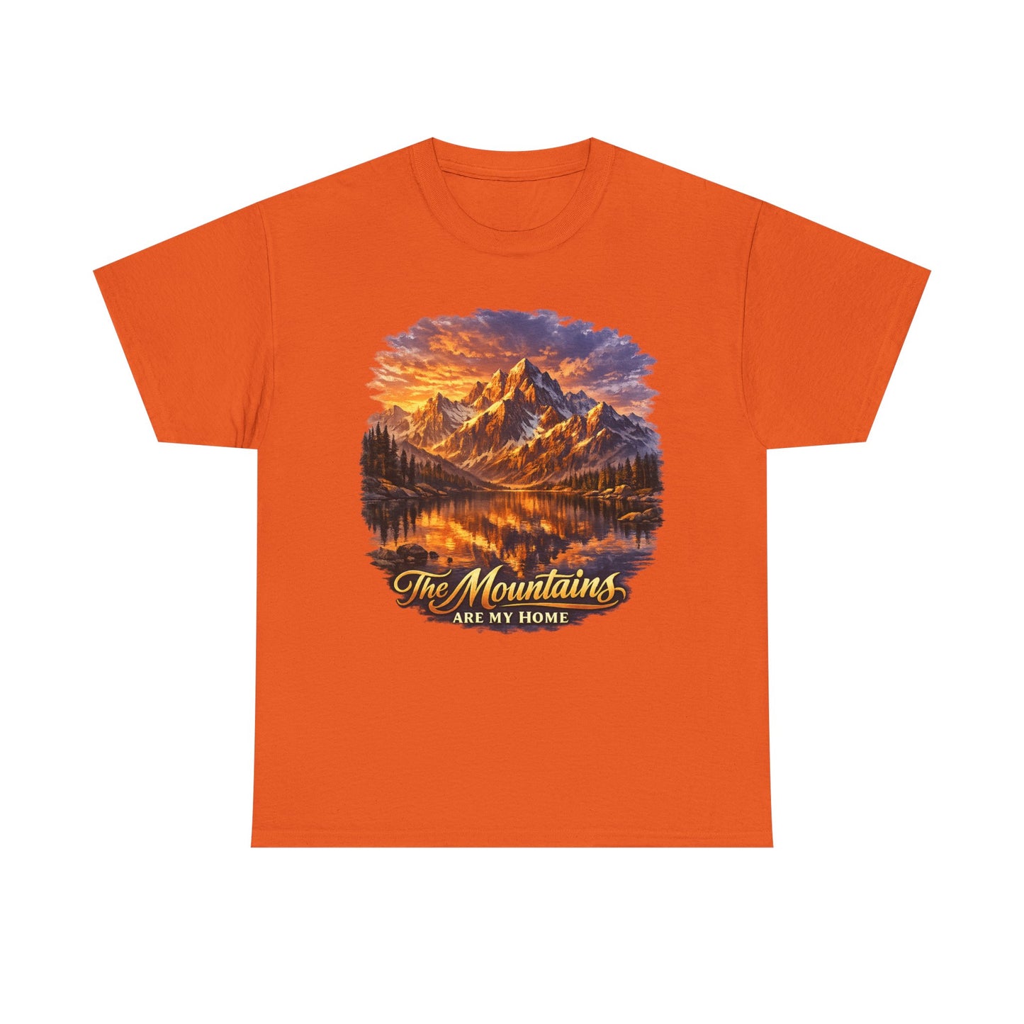 Mountain Landscape T-Shirt — "The Mountains Are My Home" Adventure Tee
