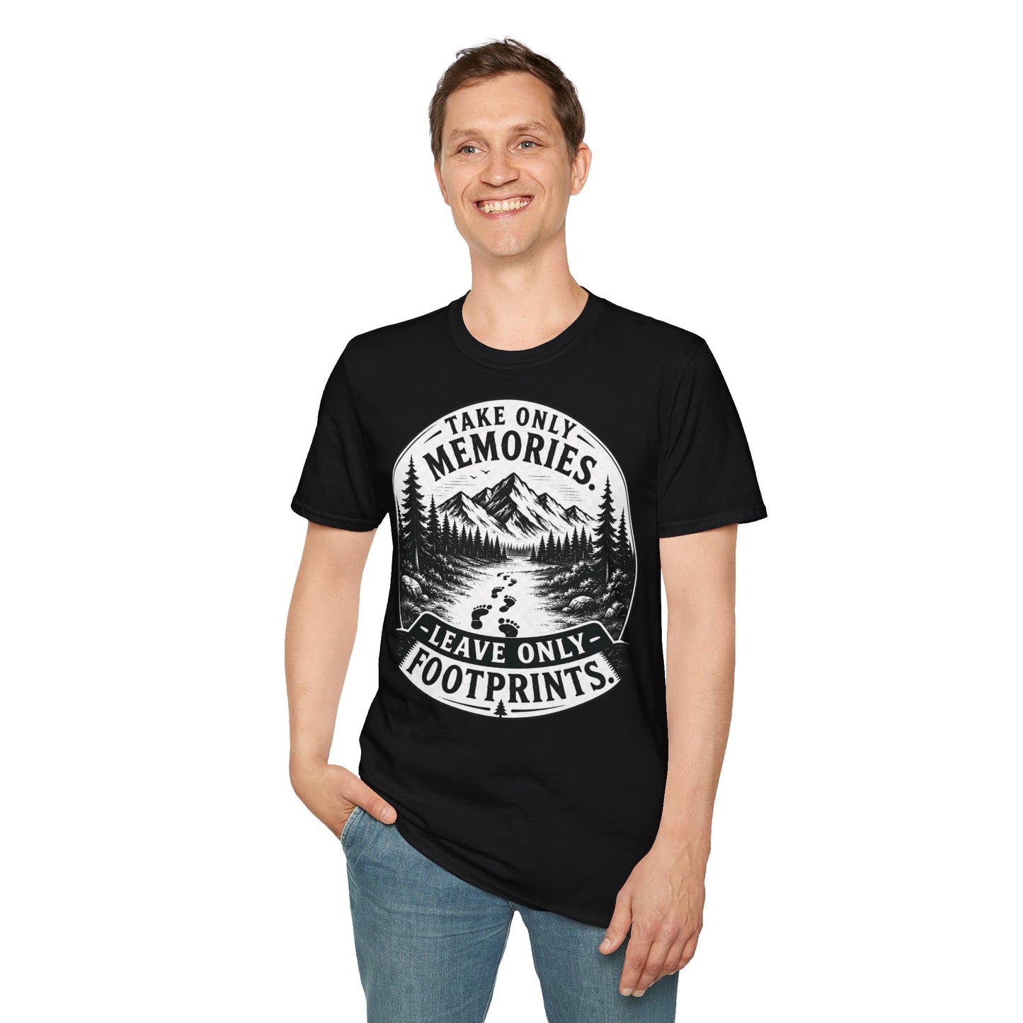 T-Shirt — Take Only Memories, Leave Only Footprints Mountain Hiking Tee