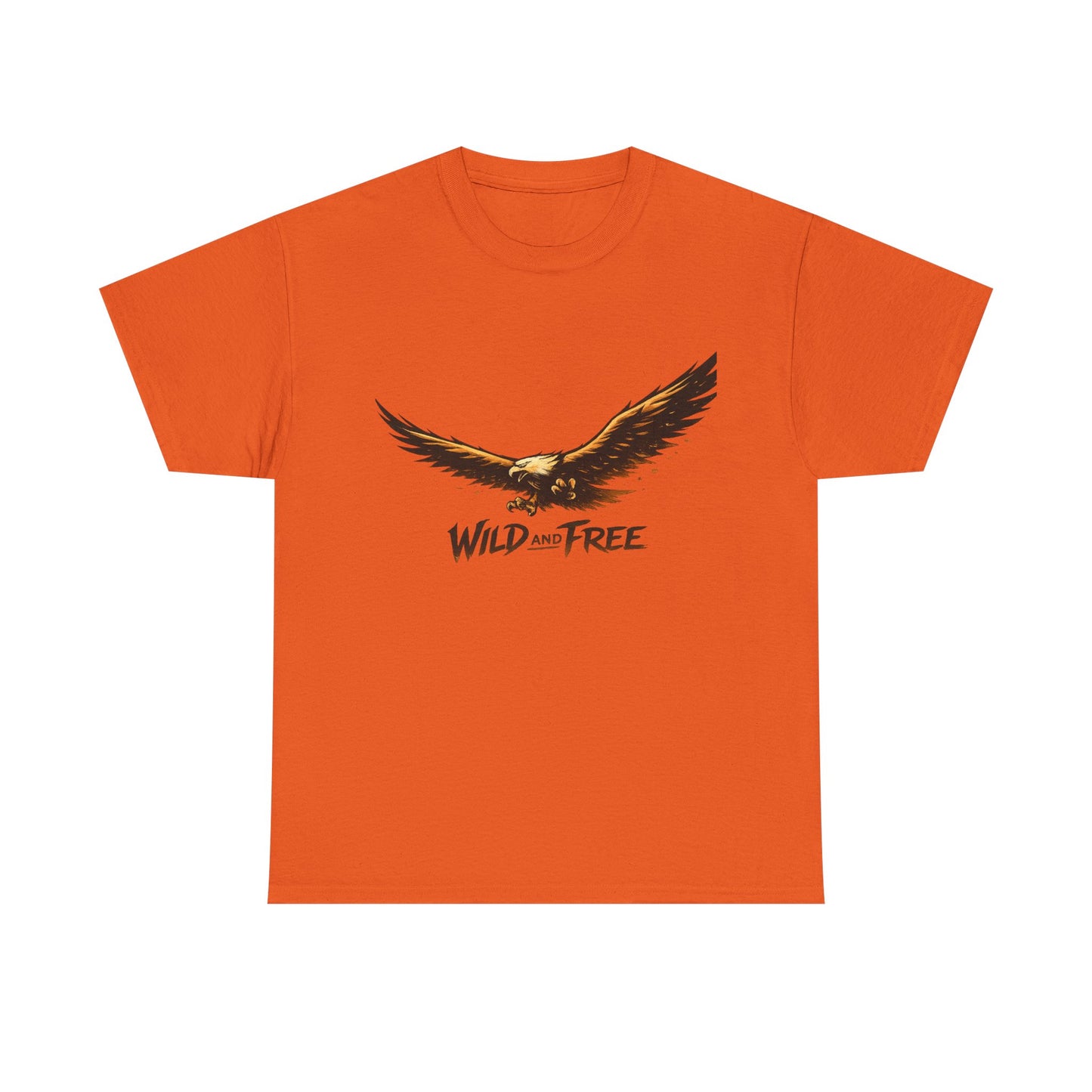 Wild and Free Eagle Shirt for Men Women – Vintage Eagle Graphic Tee Freedom Nature Outdoor T-Shirt