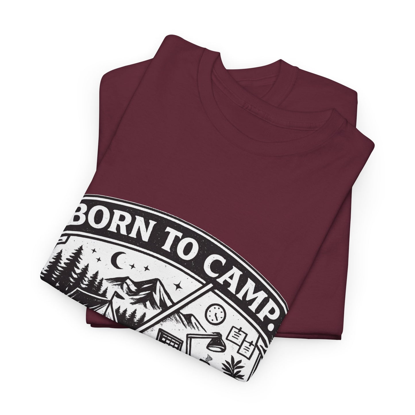 Born to Camp Badge T-Shirt — Camping Graphic Tee