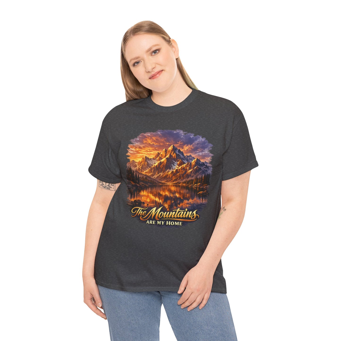 Mountain Landscape T-Shirt — "The Mountains Are My Home" Adventure Tee
