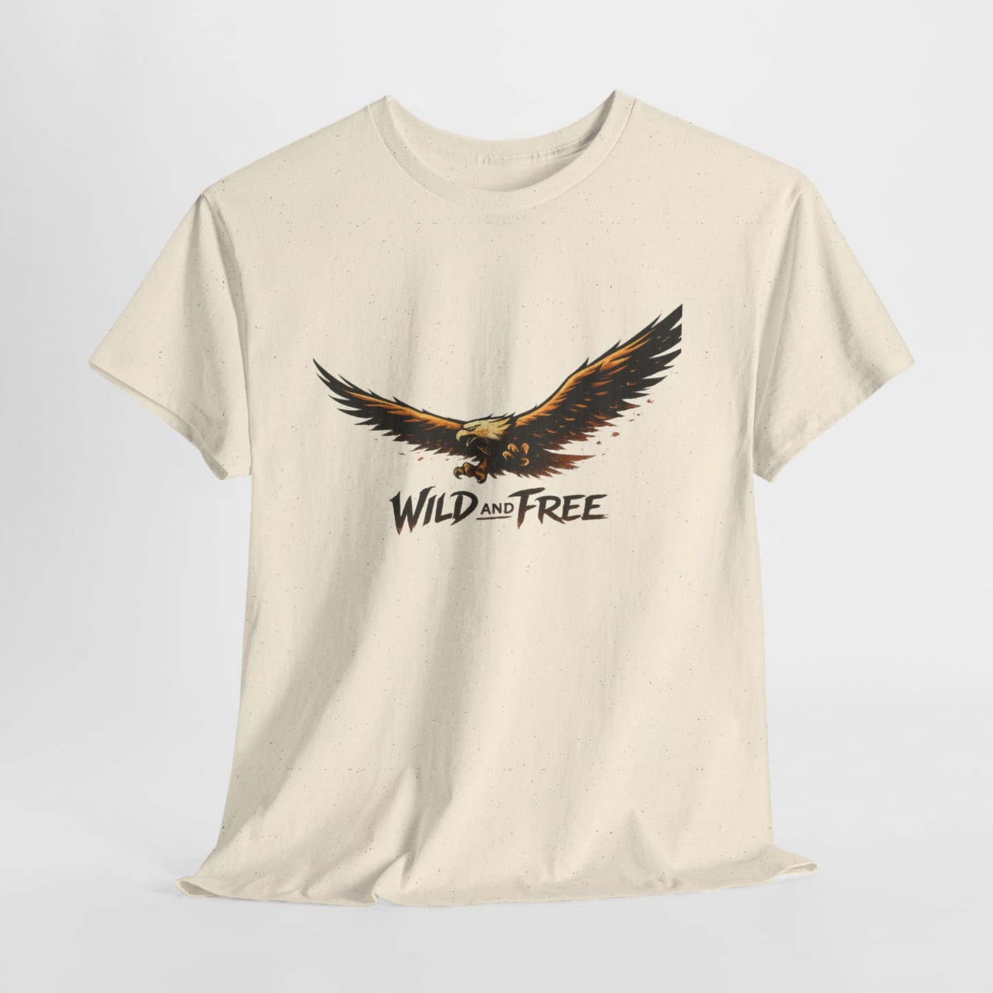 Wild and Free Eagle Shirt for Men Women – Vintage Eagle Graphic Tee Freedom Nature Outdoor T-Shirt