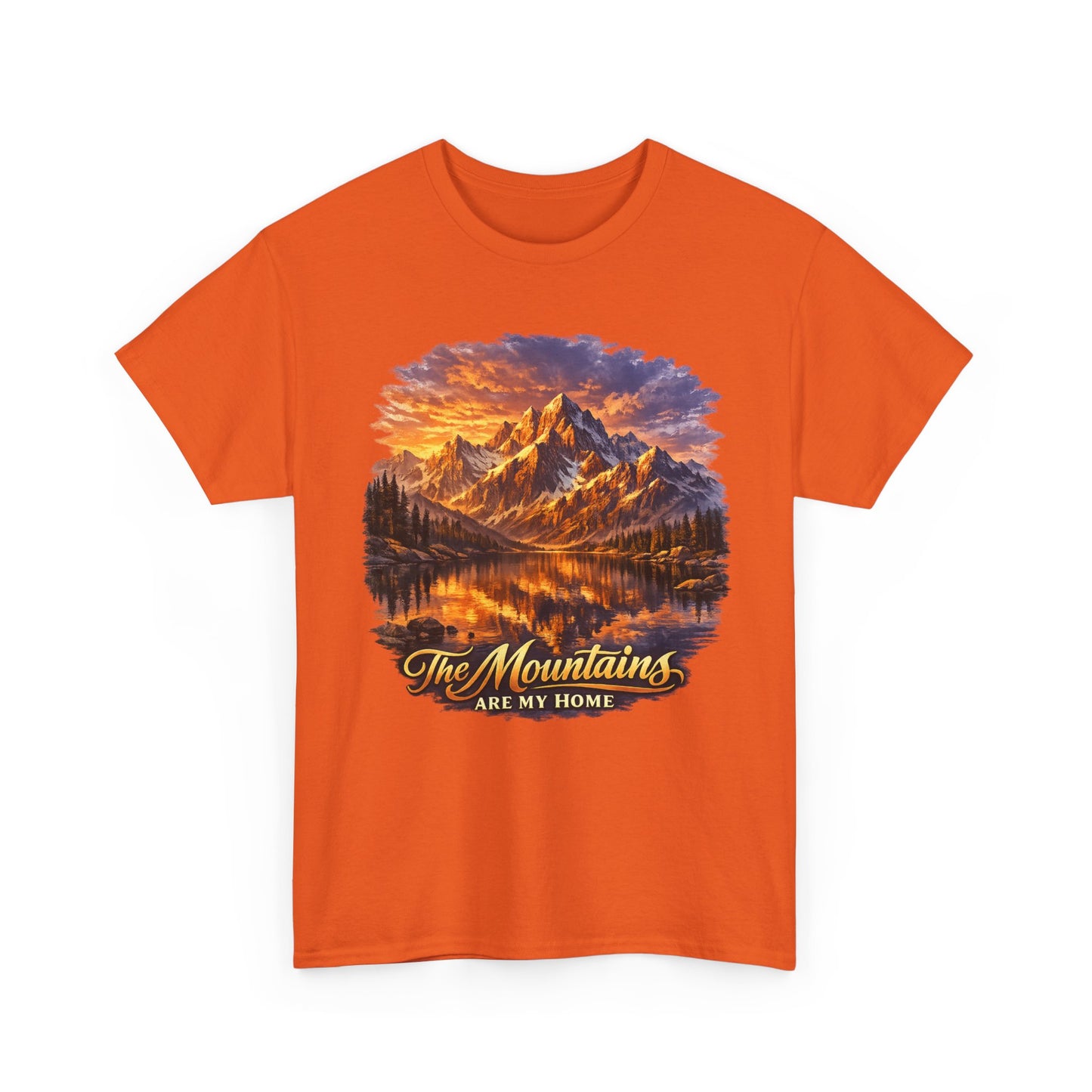 Mountain Landscape T-Shirt — "The Mountains Are My Home" Adventure Tee