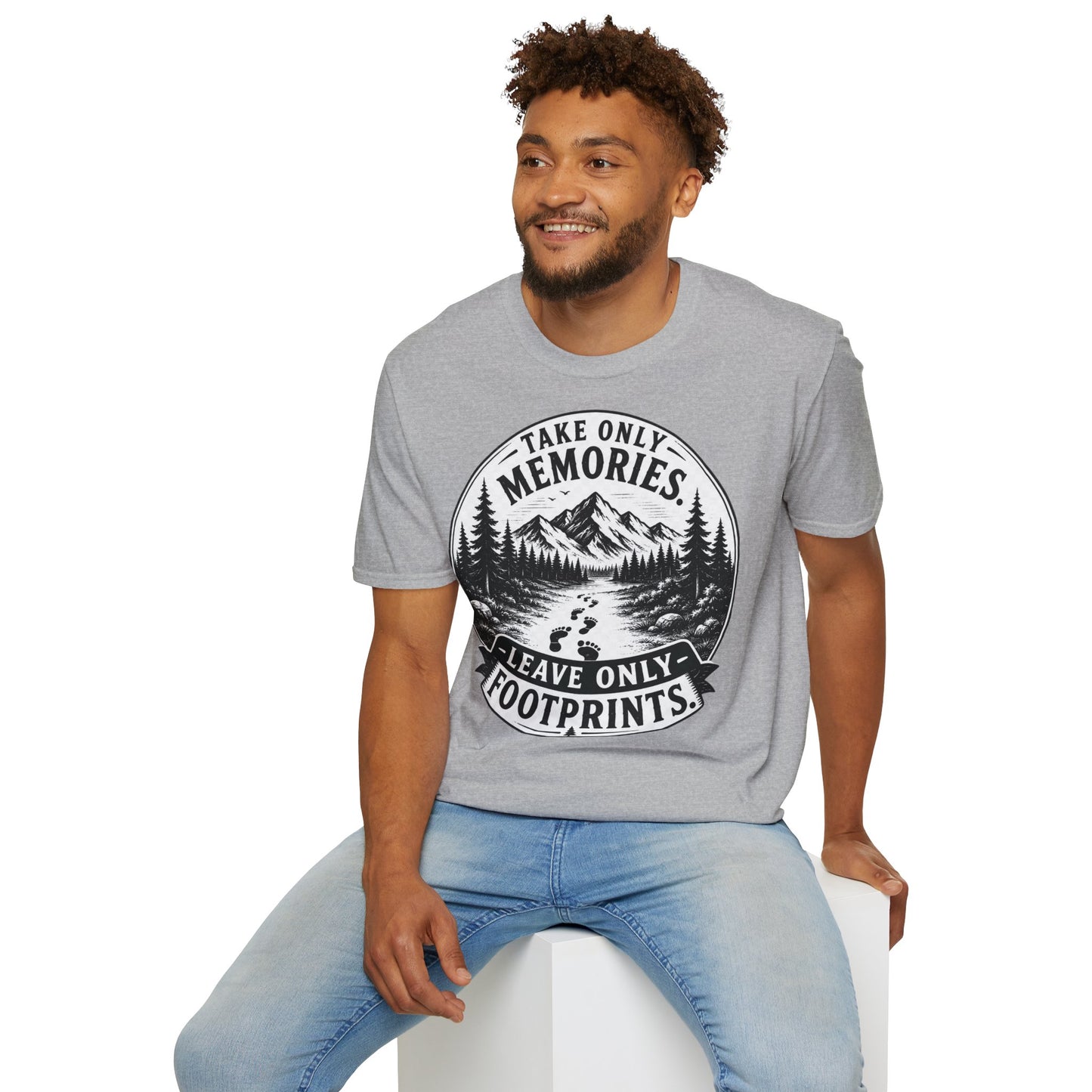 T-Shirt — Take Only Memories, Leave Only Footprints Mountain Hiking Tee