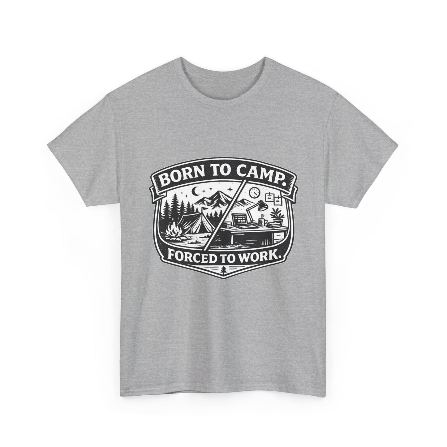 Born to Camp Badge T-Shirt — Camping Graphic Tee