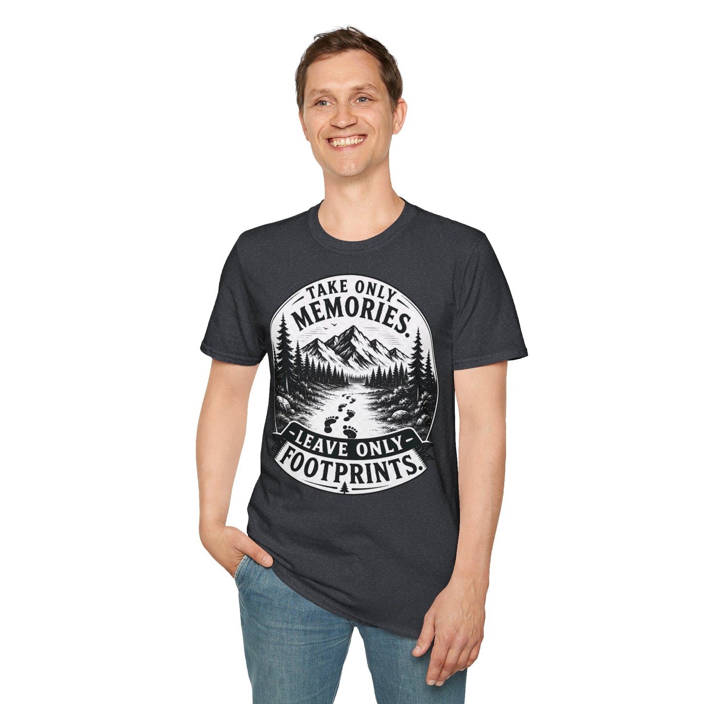 T-Shirt — Take Only Memories, Leave Only Footprints Mountain Hiking Tee