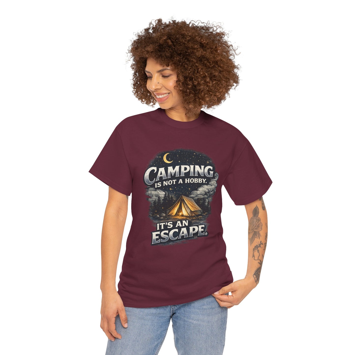 Camping Is Not A Hobby Tee – Outdoor Adventure Tent Escape T-Shirt
