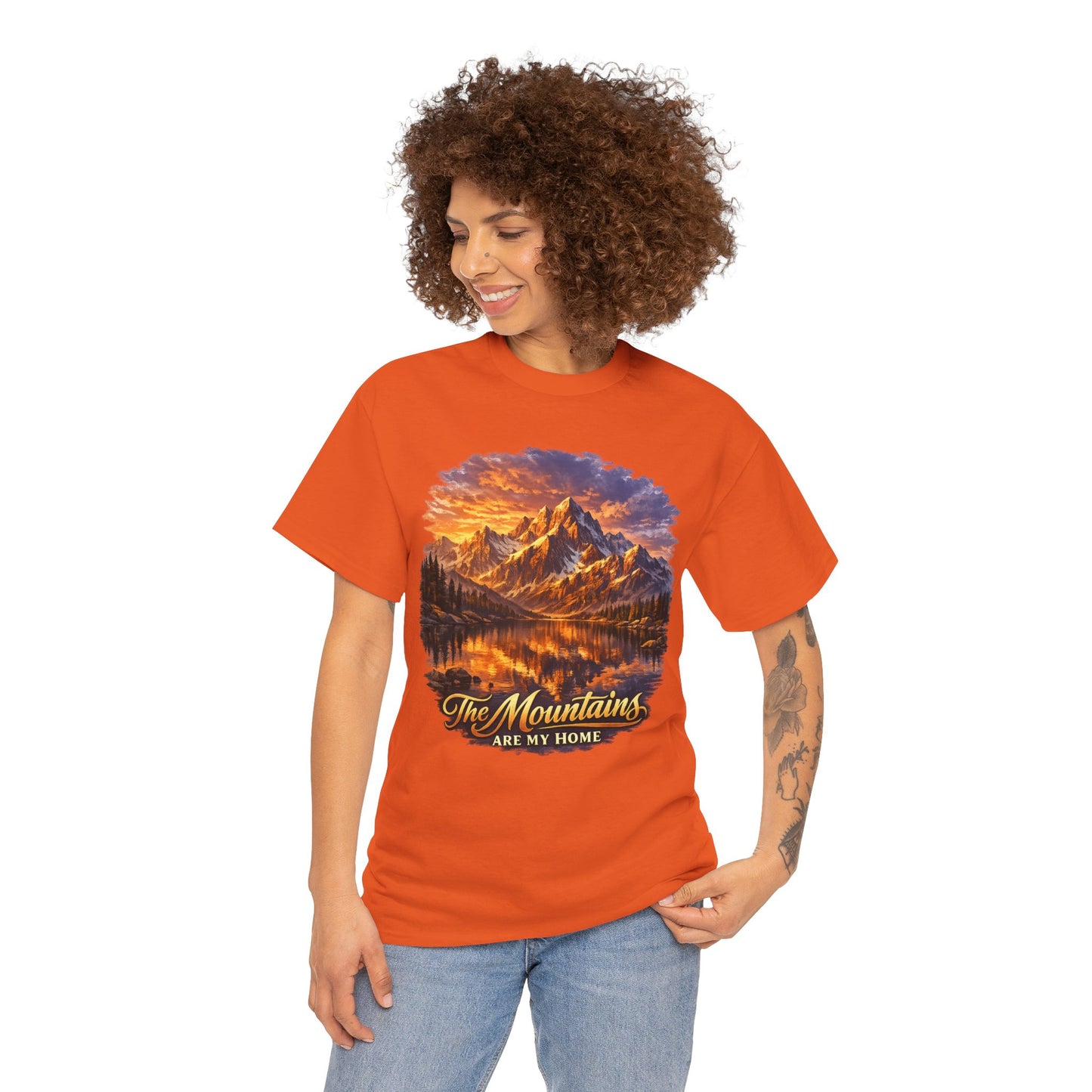 Mountain Landscape T-Shirt — "The Mountains Are My Home" Adventure Tee