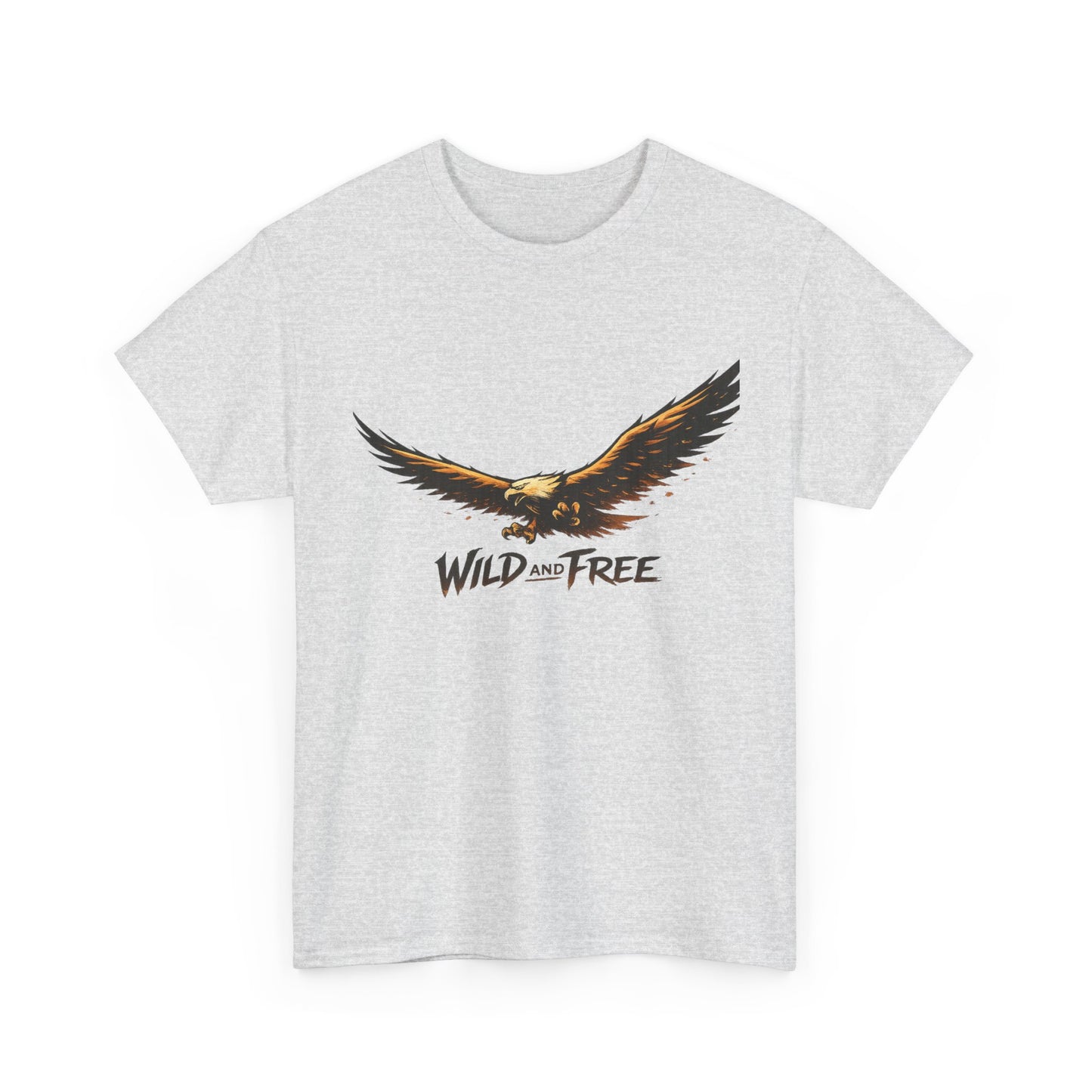 Wild and Free Eagle Shirt for Men Women – Vintage Eagle Graphic Tee Freedom Nature Outdoor T-Shirt