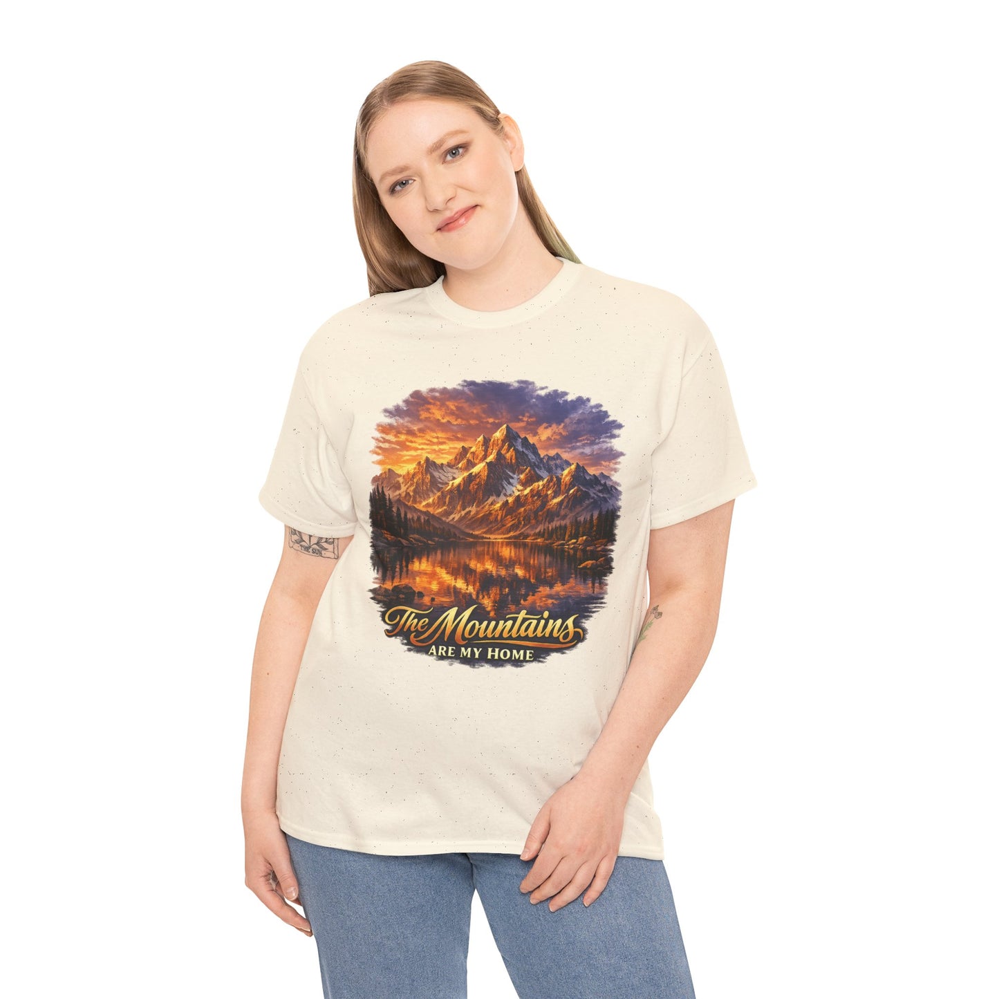 Mountain Landscape T-Shirt — "The Mountains Are My Home" Adventure Tee