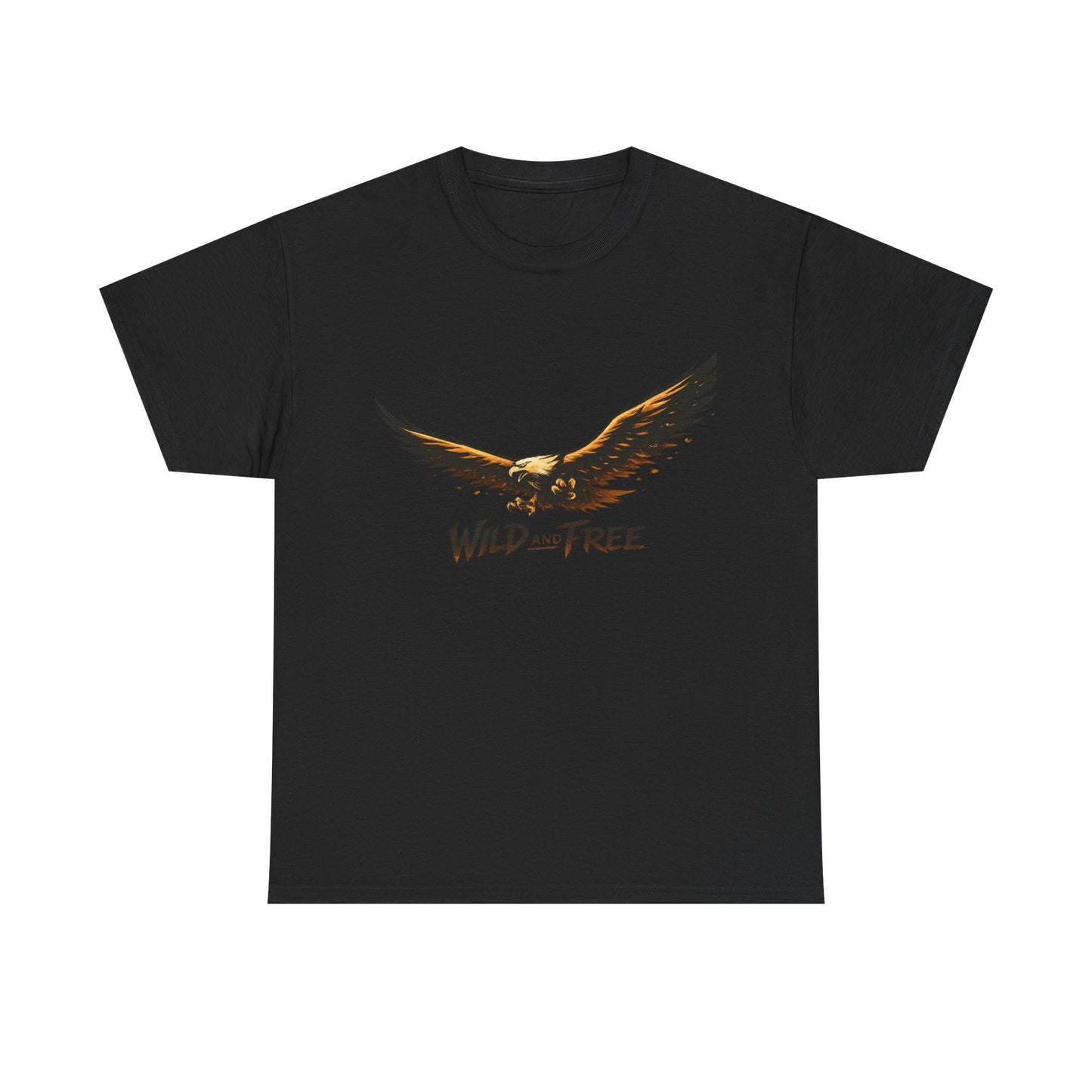 Wild and Free Eagle Shirt for Men Women – Vintage Eagle Graphic Tee Freedom Nature Outdoor T-Shirt