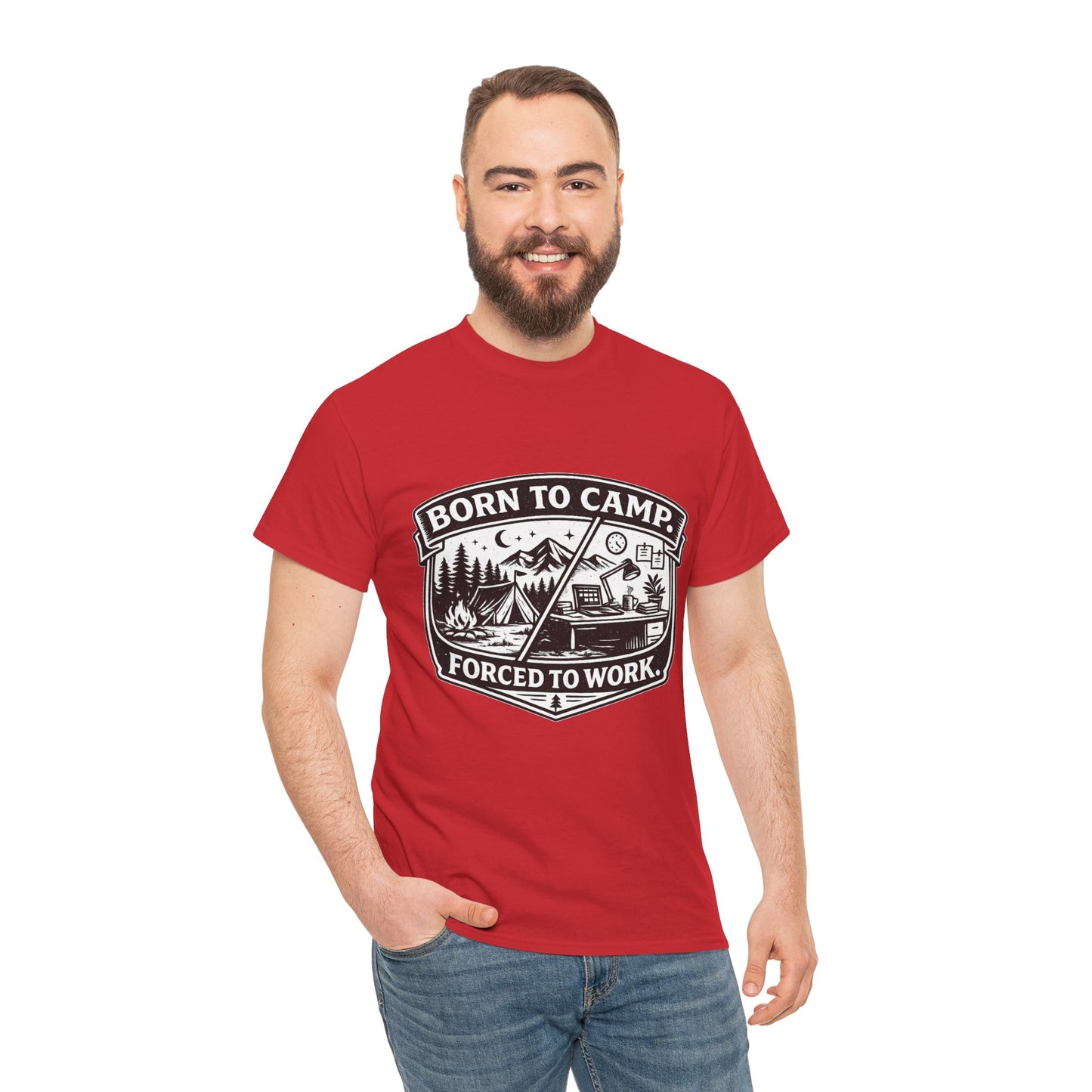 Born to Camp Badge T-Shirt — Camping Graphic Tee