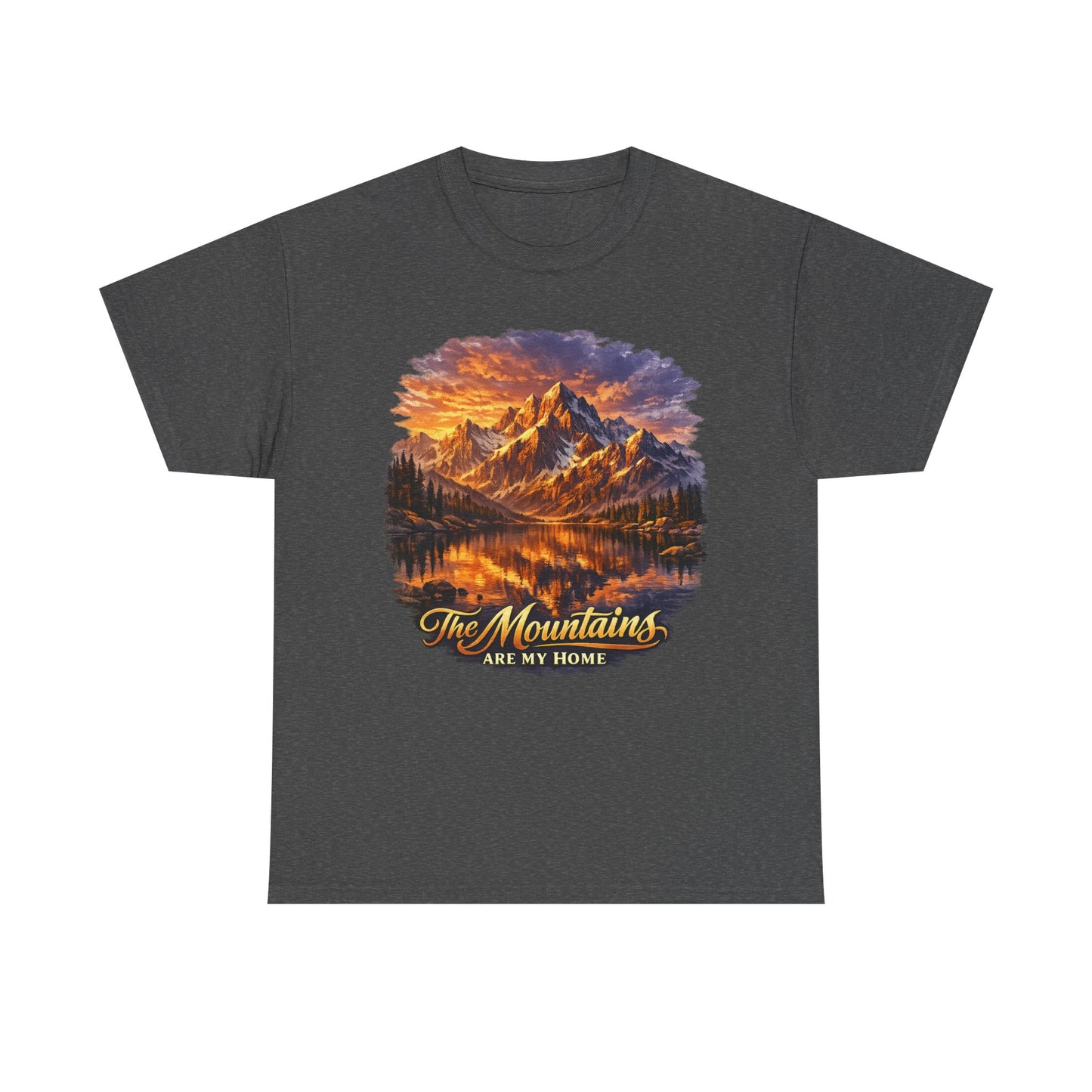 Mountain Landscape T-Shirt — "The Mountains Are My Home" Adventure Tee