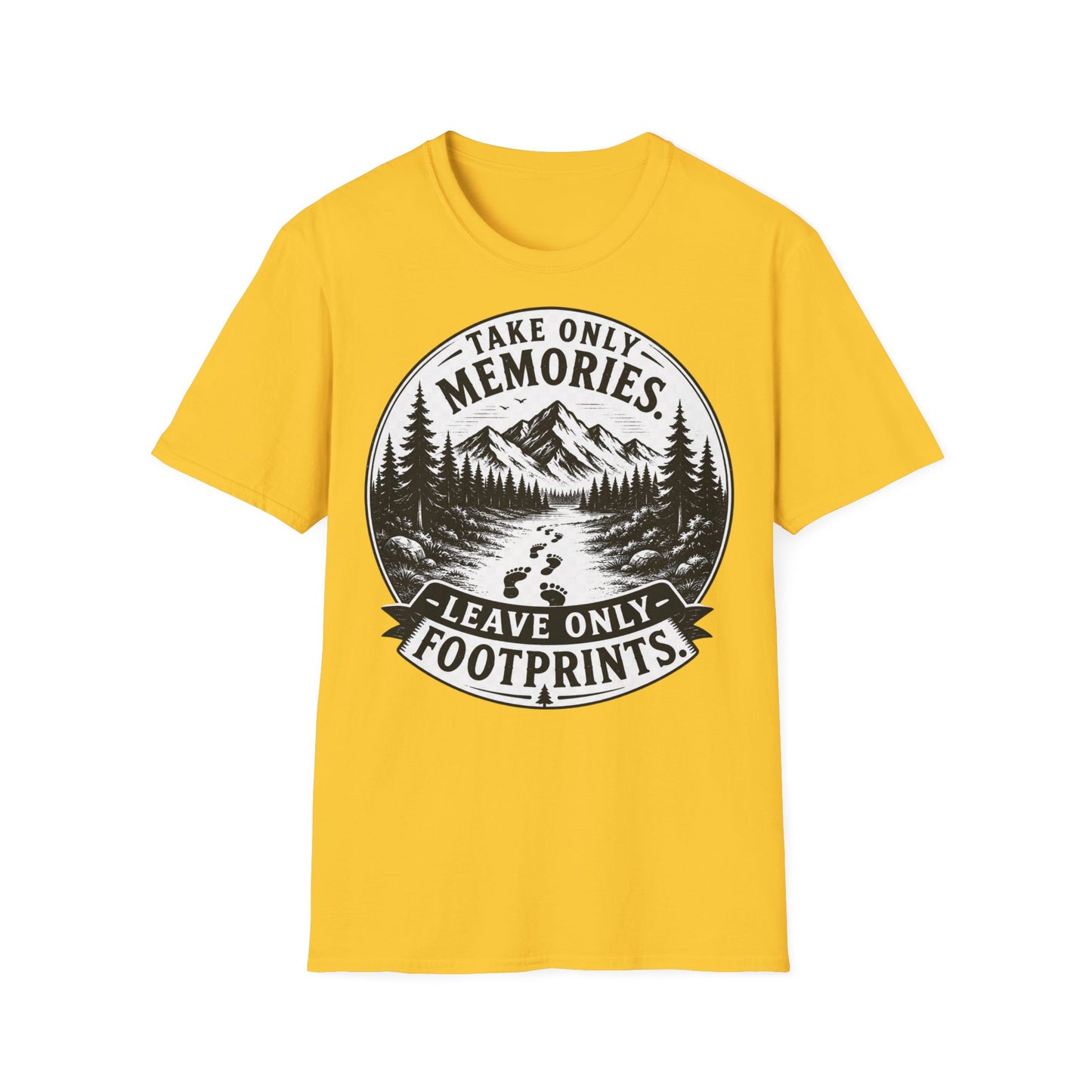T-Shirt — Take Only Memories, Leave Only Footprints Mountain Hiking Tee