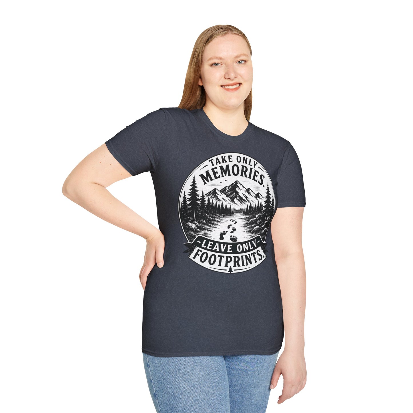 T-Shirt — Take Only Memories, Leave Only Footprints Mountain Hiking Tee