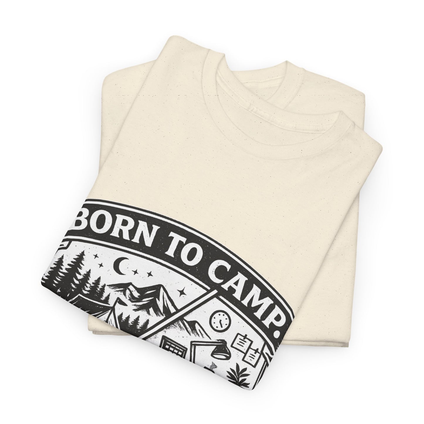 Born to Camp Badge T-Shirt — Camping Graphic Tee
