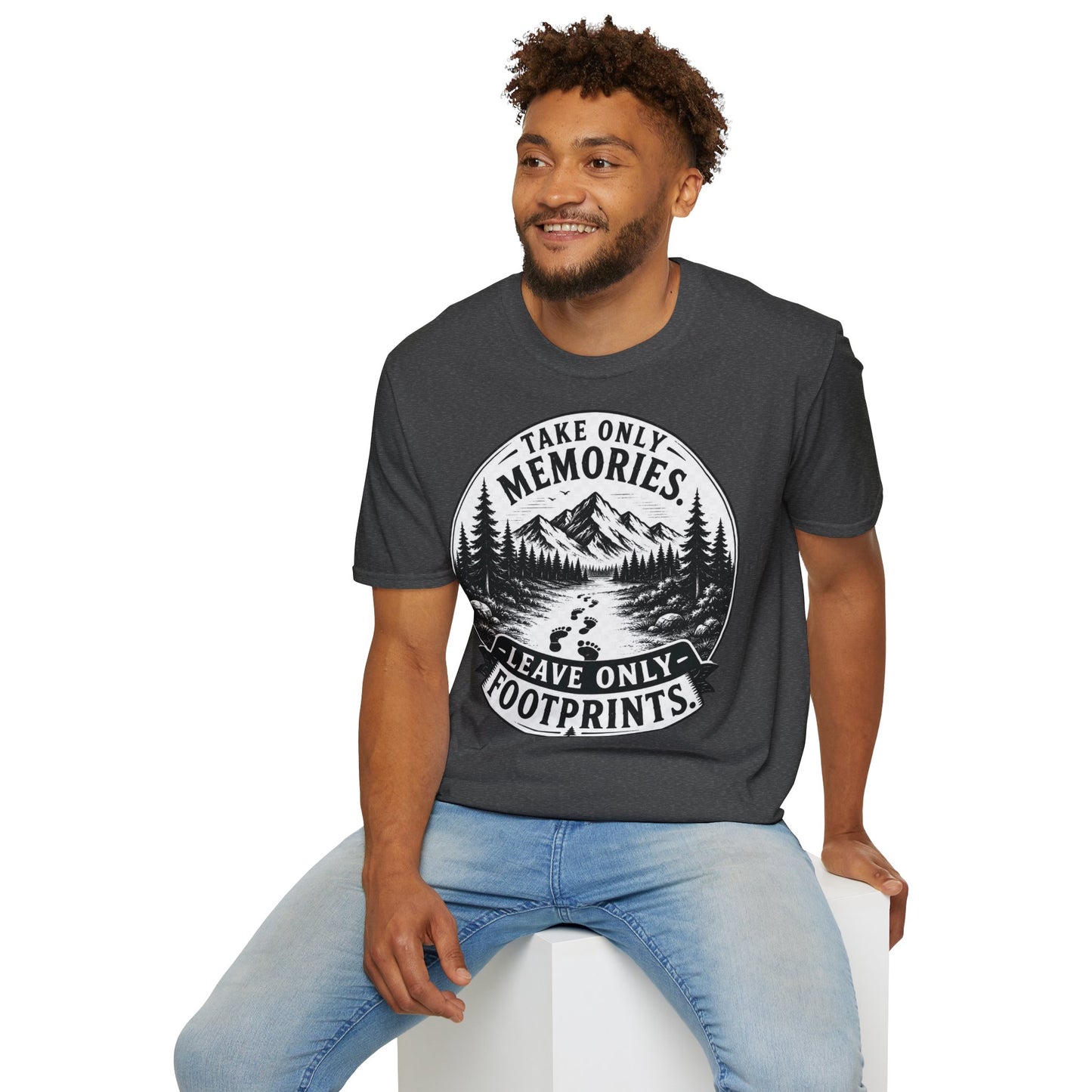 T-Shirt — Take Only Memories, Leave Only Footprints Mountain Hiking Tee