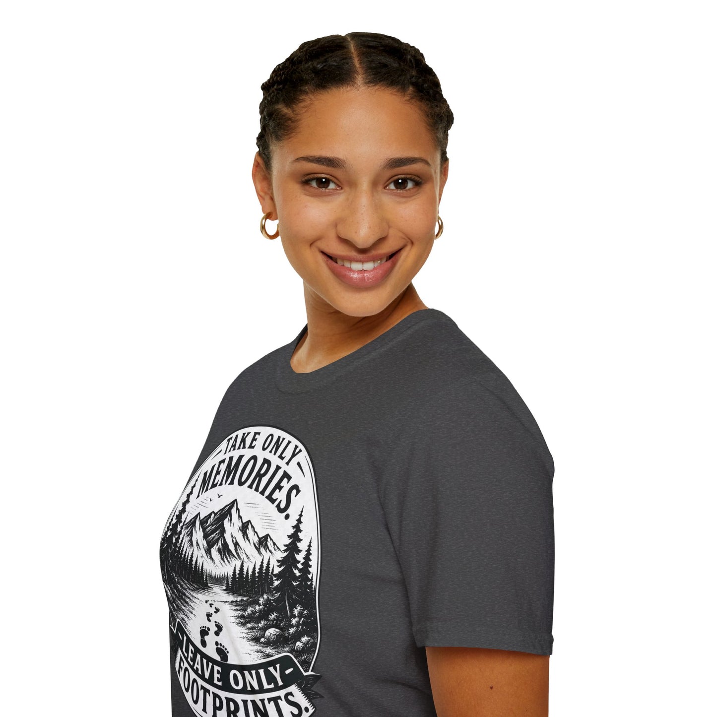 T-Shirt — Take Only Memories, Leave Only Footprints Mountain Hiking Tee