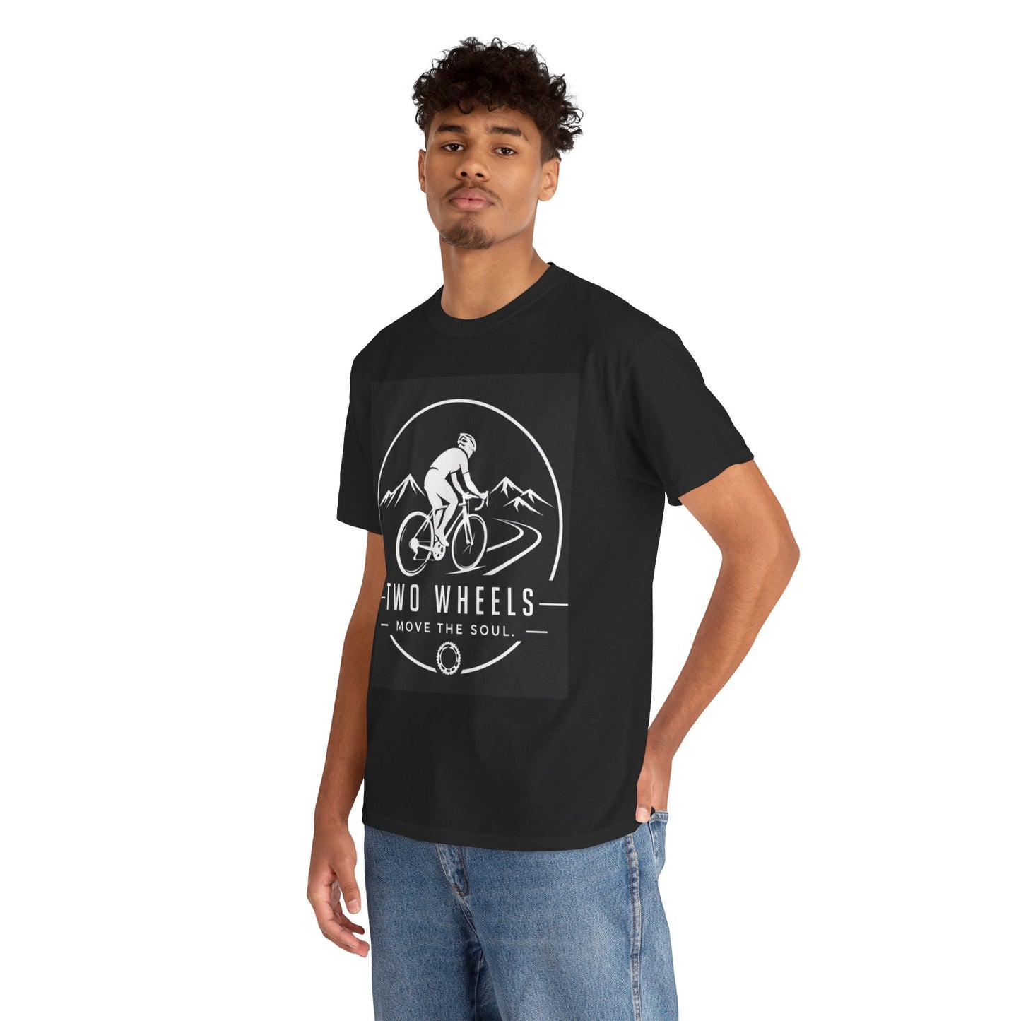 Two Wheels Move The Soul" — Cycling Motivation T-Shirt | Gift for Cyclists