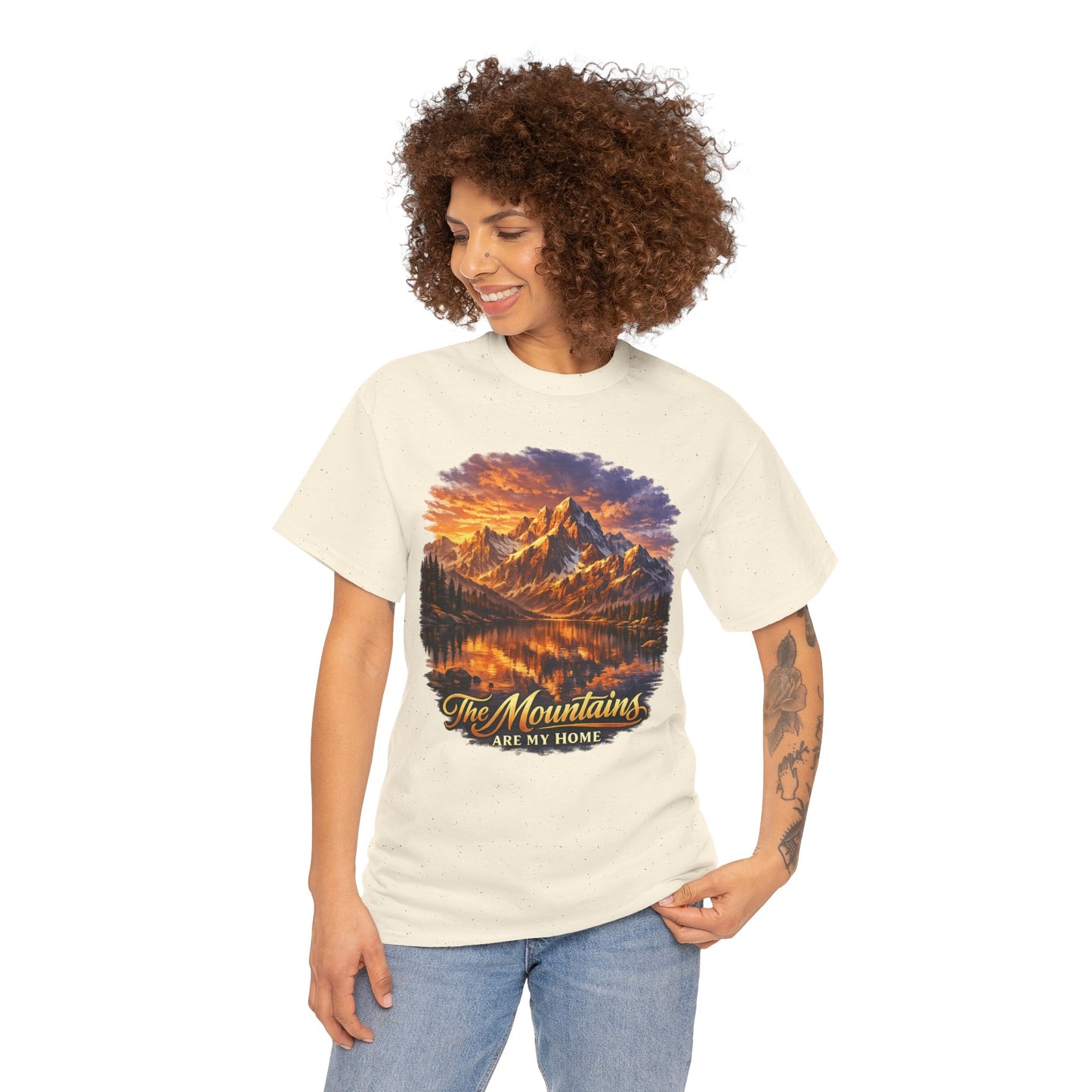 Mountain Landscape T-Shirt — "The Mountains Are My Home" Adventure Tee