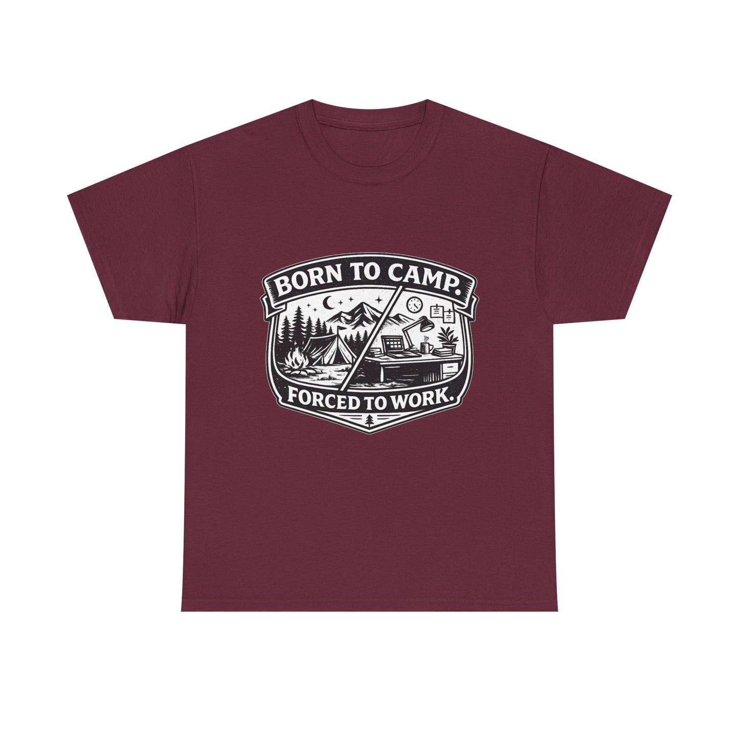 Born to Camp Badge T-Shirt — Camping Graphic Tee