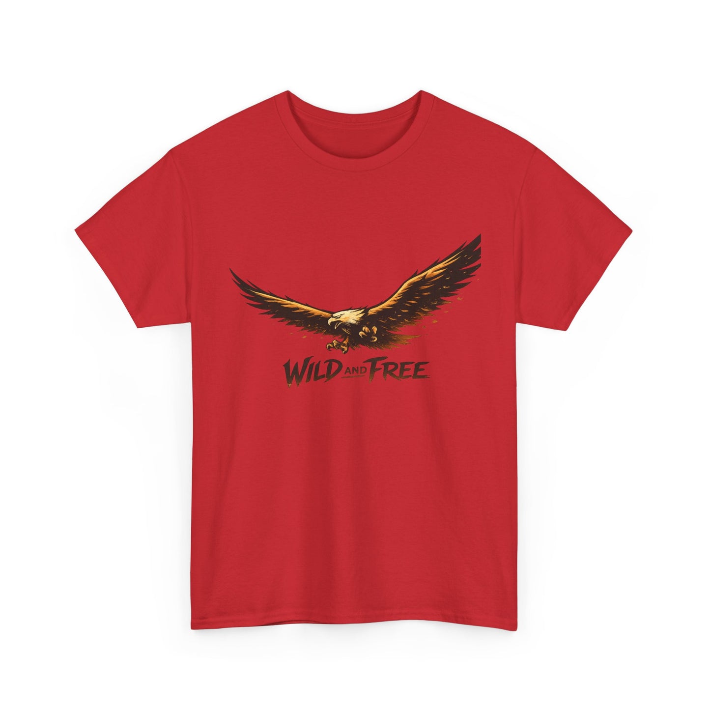 Wild and Free Eagle Shirt for Men Women – Vintage Eagle Graphic Tee Freedom Nature Outdoor T-Shirt