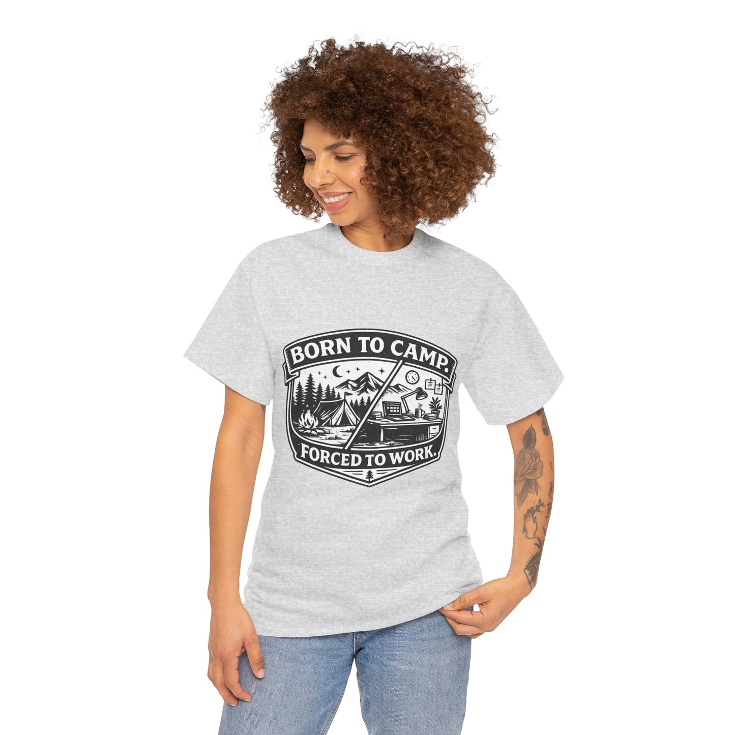 Born to Camp Badge T-Shirt — Camping Graphic Tee