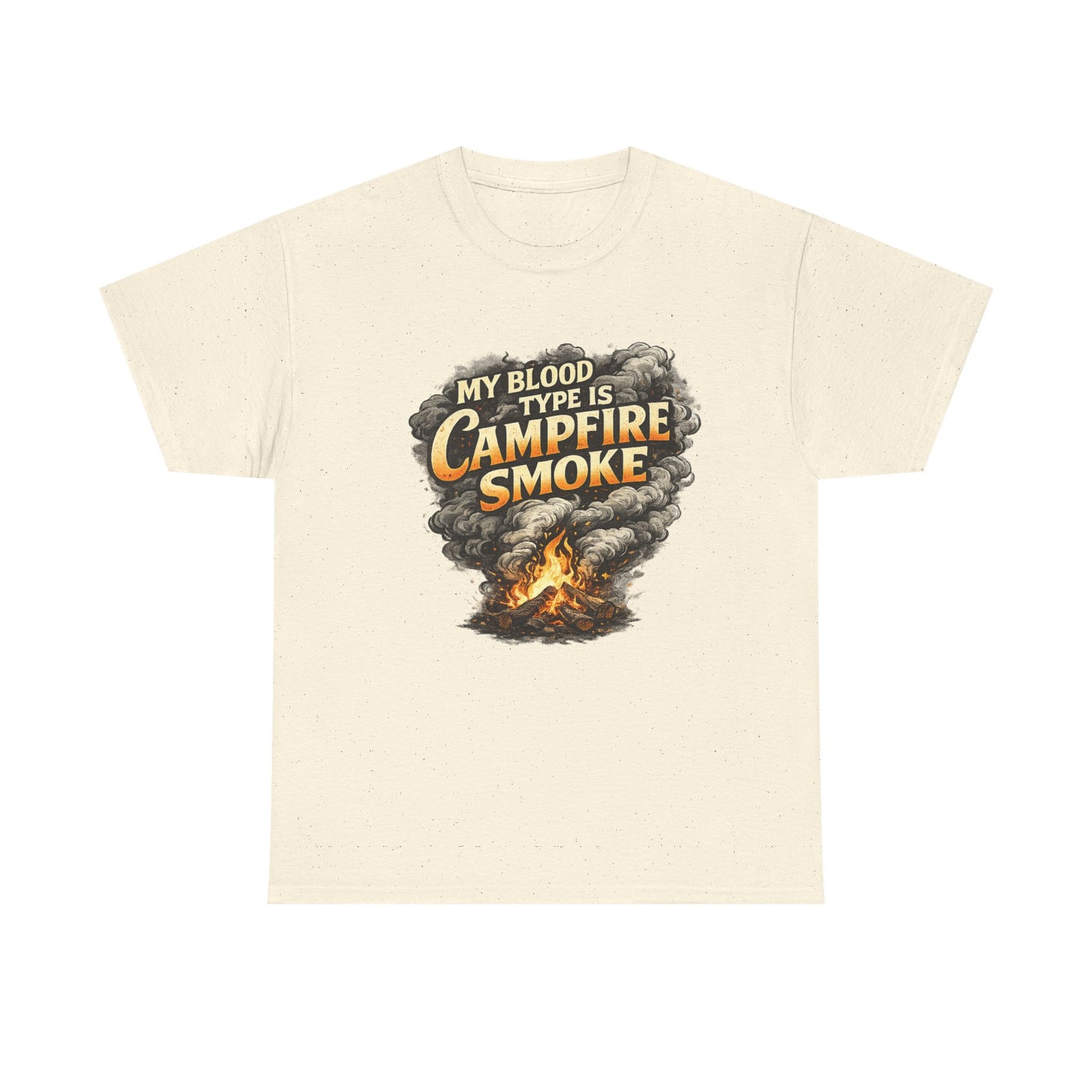 Campfire Smoke T-Shirt — "My Blood Type Is Campfire Smoke" Graphic Tee